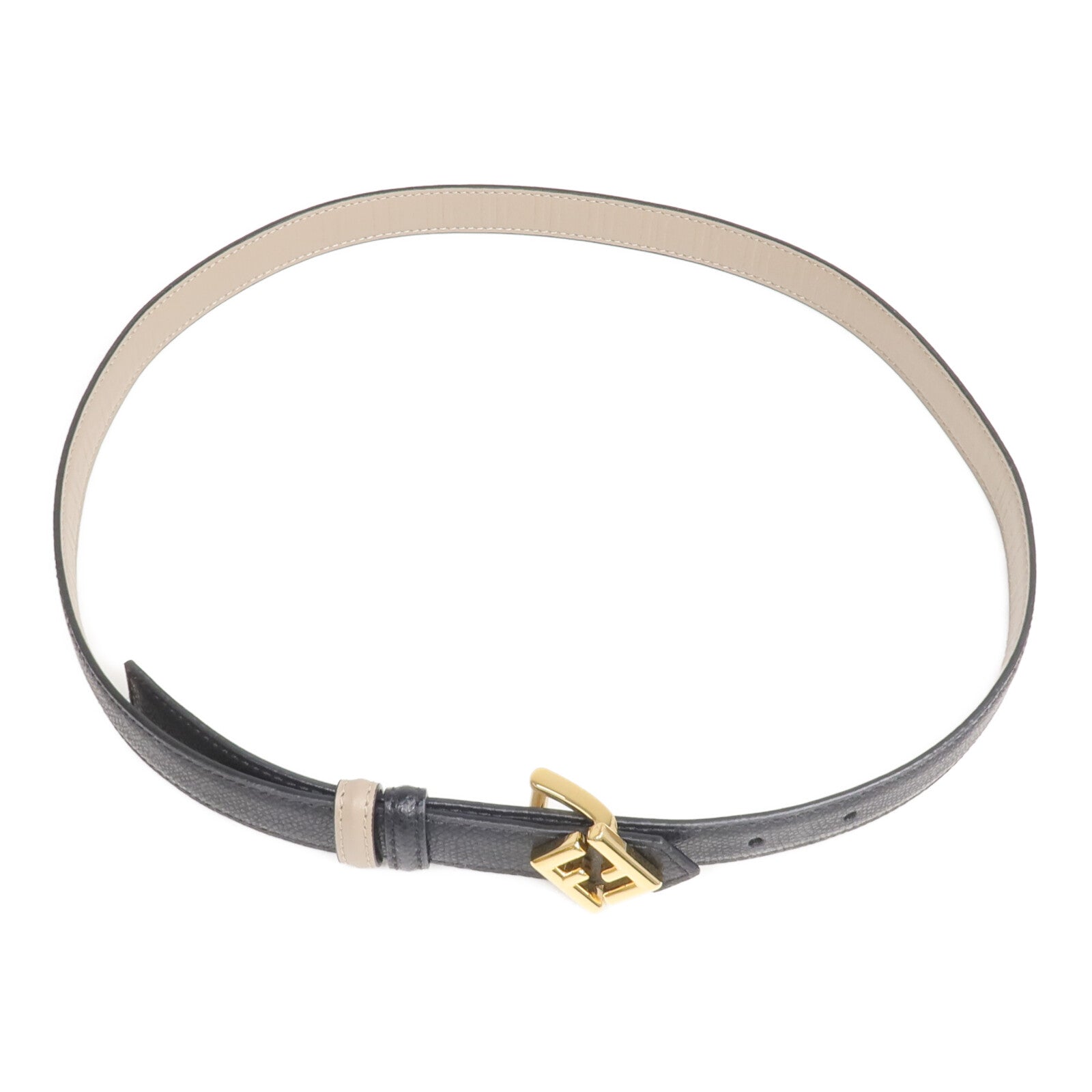 FENDI 牛皮皮革FF Diamonds Belt金扣皮帶