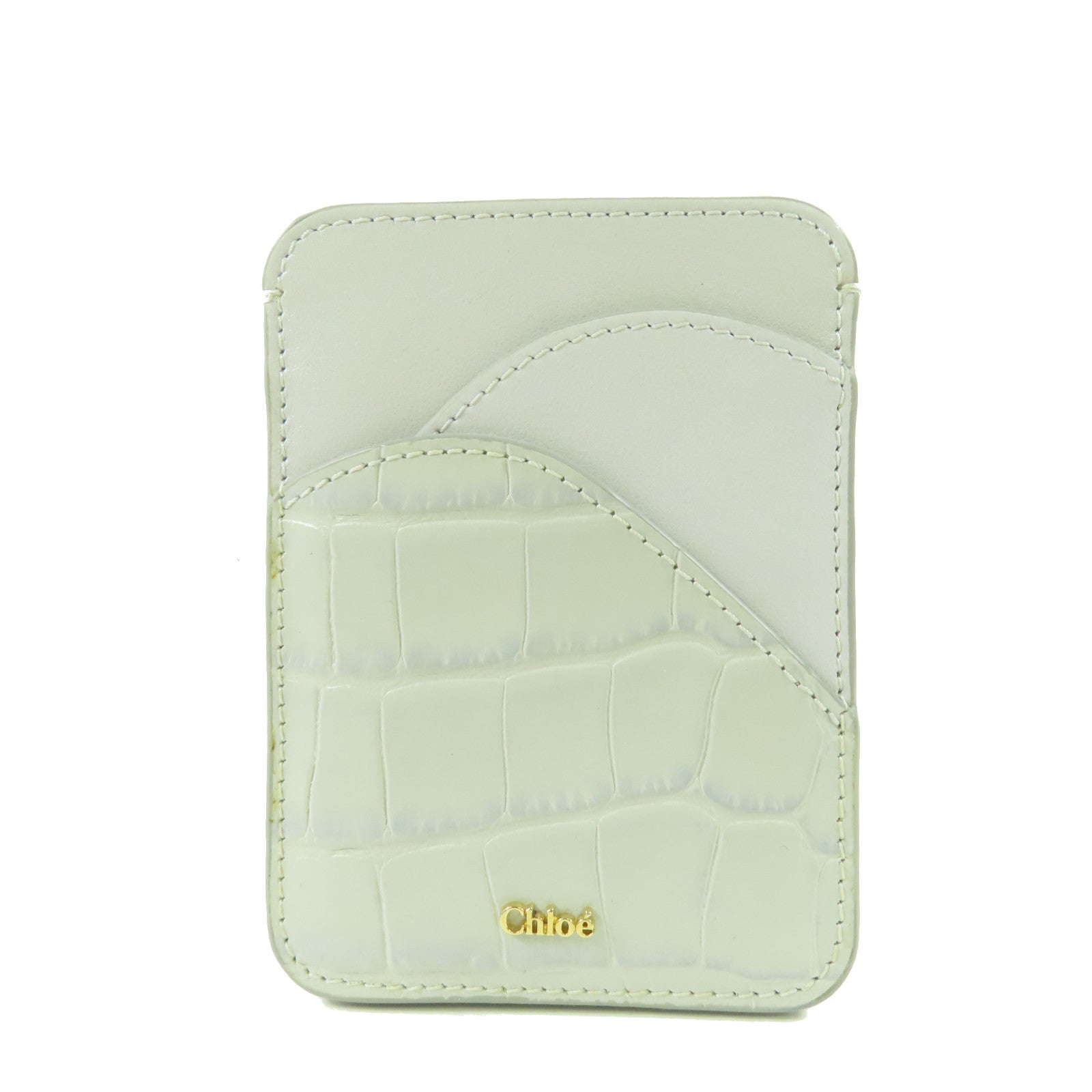 Chloe 牛皮皮革Card Holder金扣卡片套