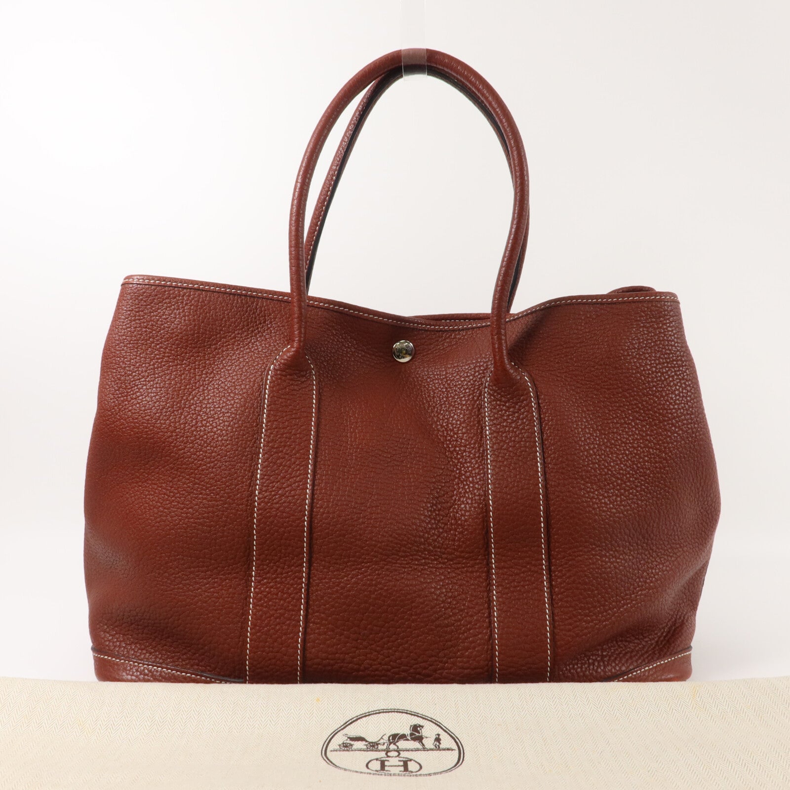 HERMES Negonda皮革Garden Party PM手挽袋Rouge H
