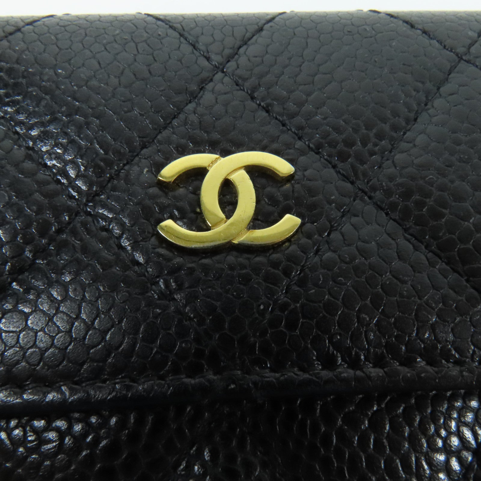 CHANEL 牛皮皮革Wallet金扣錢包