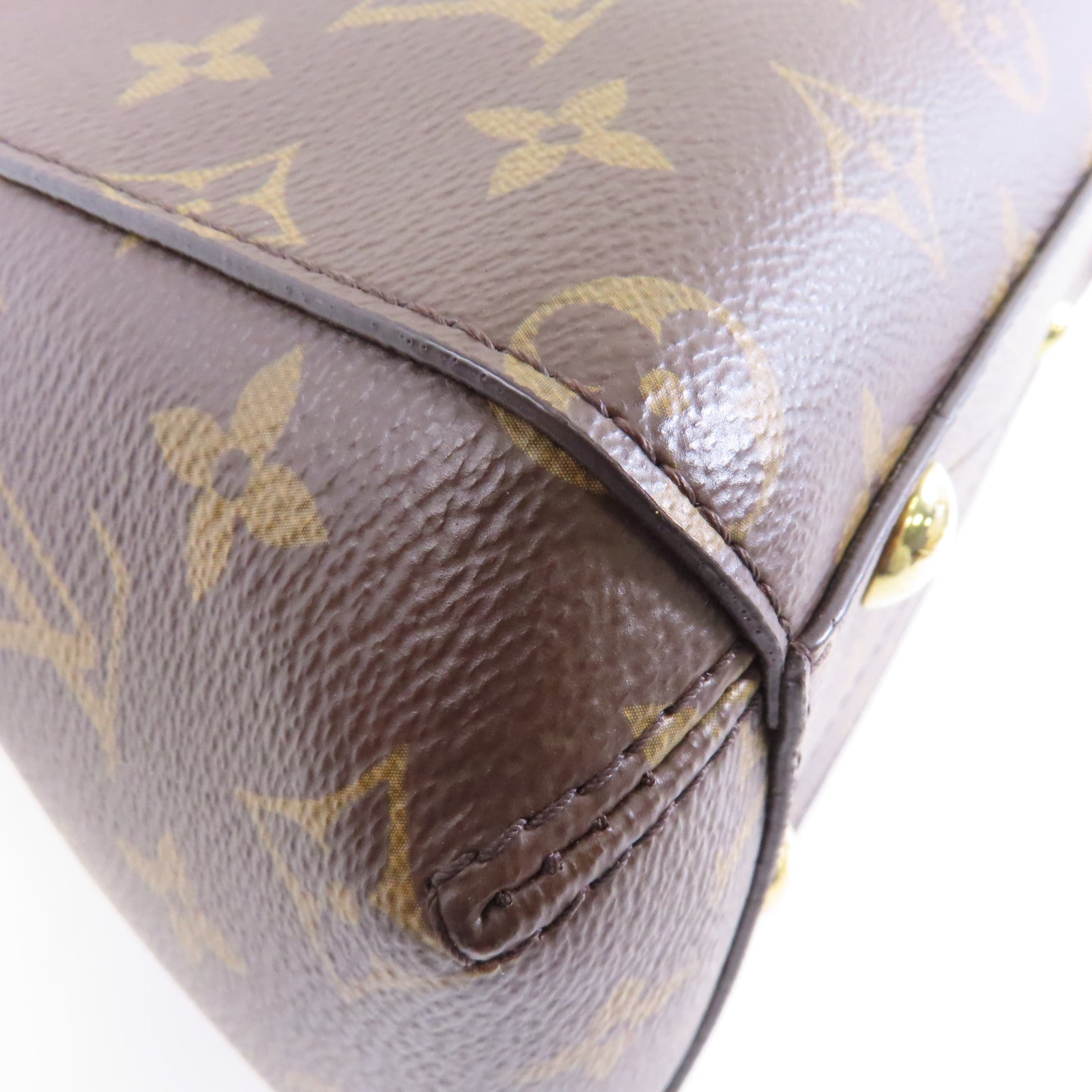 LOUIS VUITTON Monogram Montaigne BB金扣手挽肩背兩用袋啡色