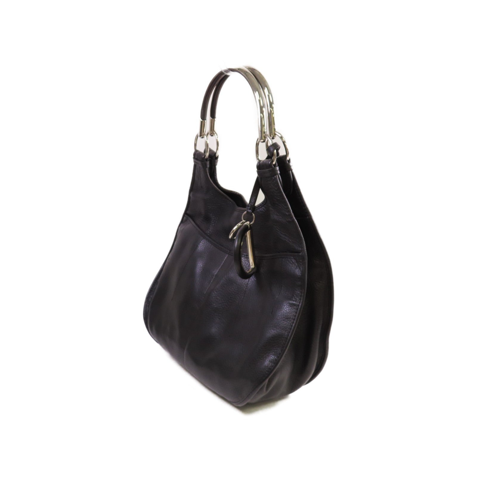 Dior 牛皮皮革Vintage Bag銀扣肩背袋黑色