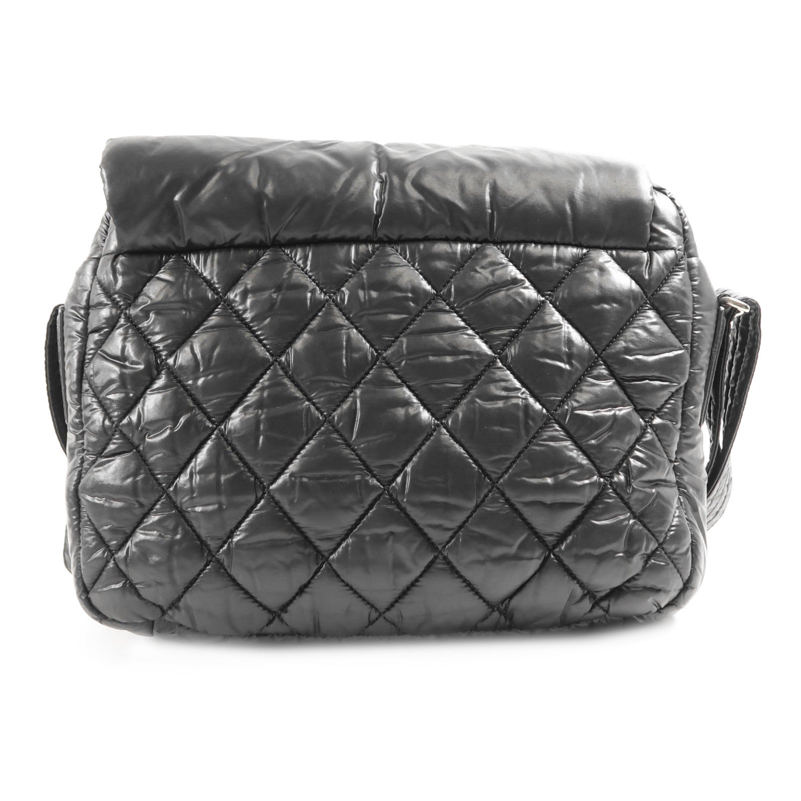 CHANEL 尼龍CoCo Cocoon銀扣肩背袋