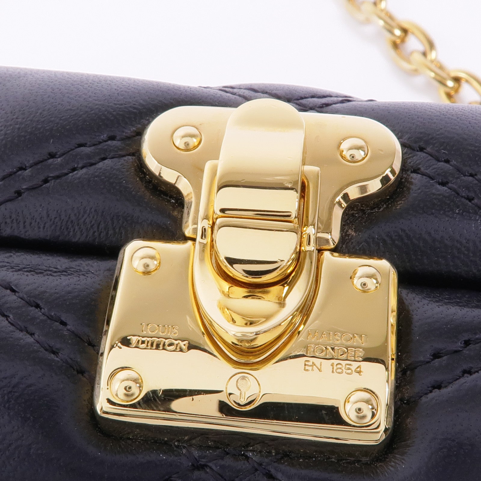 LOUIS VUITTON 【激減優惠】羊皮皮革Vanity Case金扣肩背袋