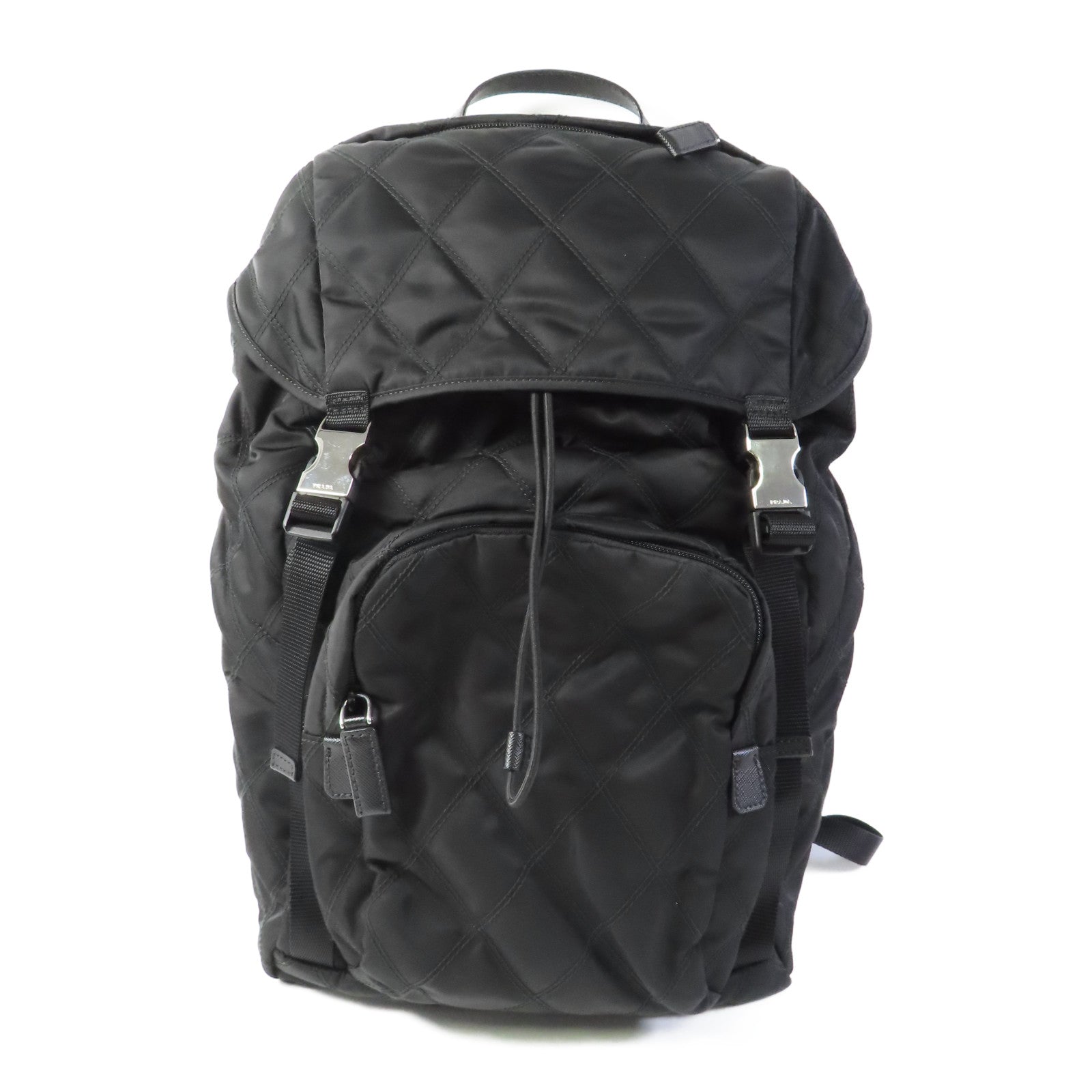 PRADA 尼龍Backpack銀扣背包