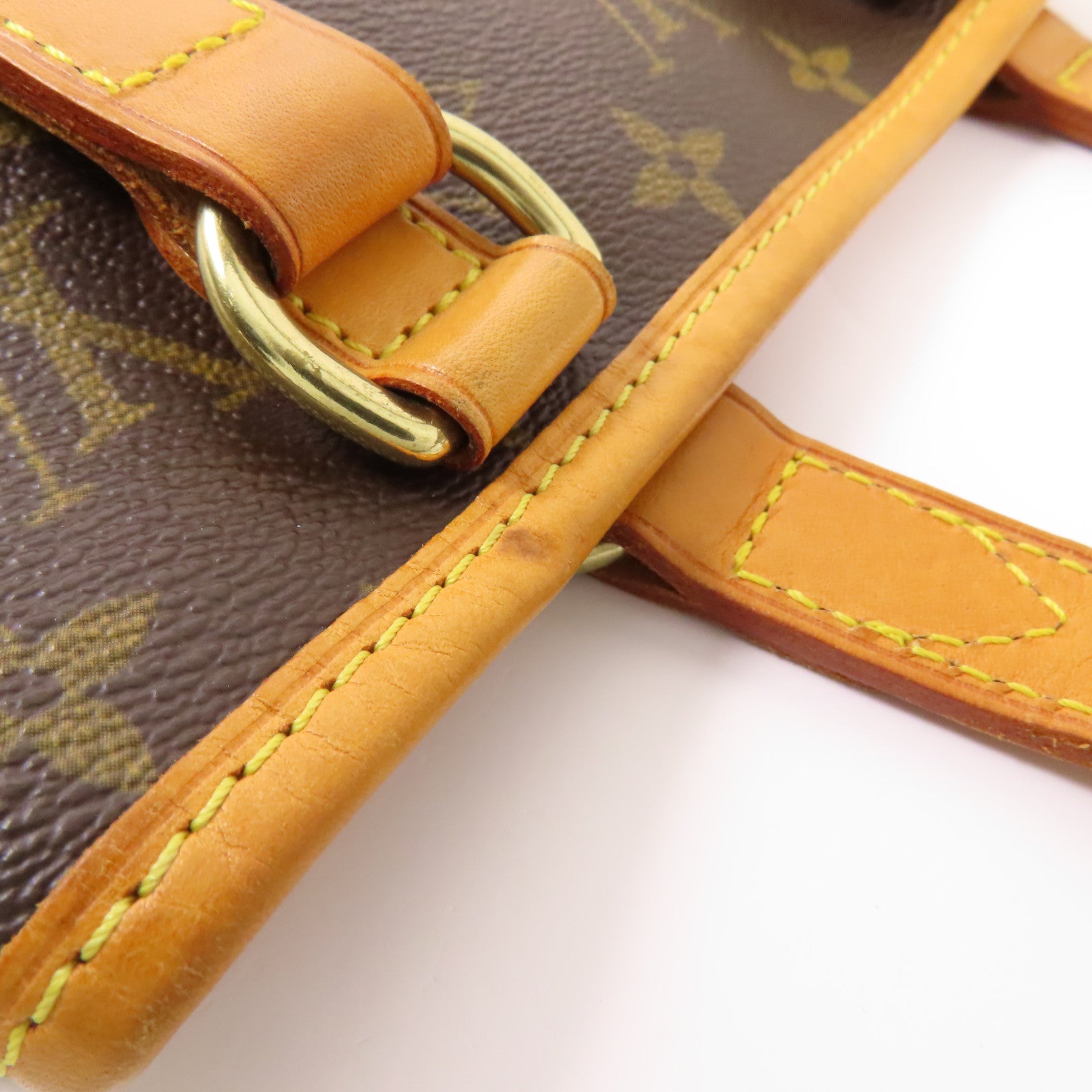LOUIS VUITTON Monogram Batignolles金扣手挽袋棕色