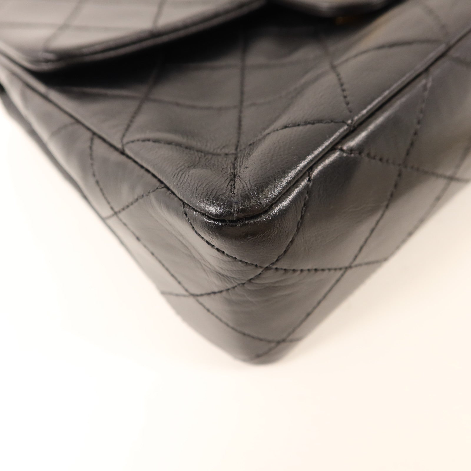 CHANEL 牛皮皮革Vintage Classic Flap Bag金扣鏈帶肩背袋