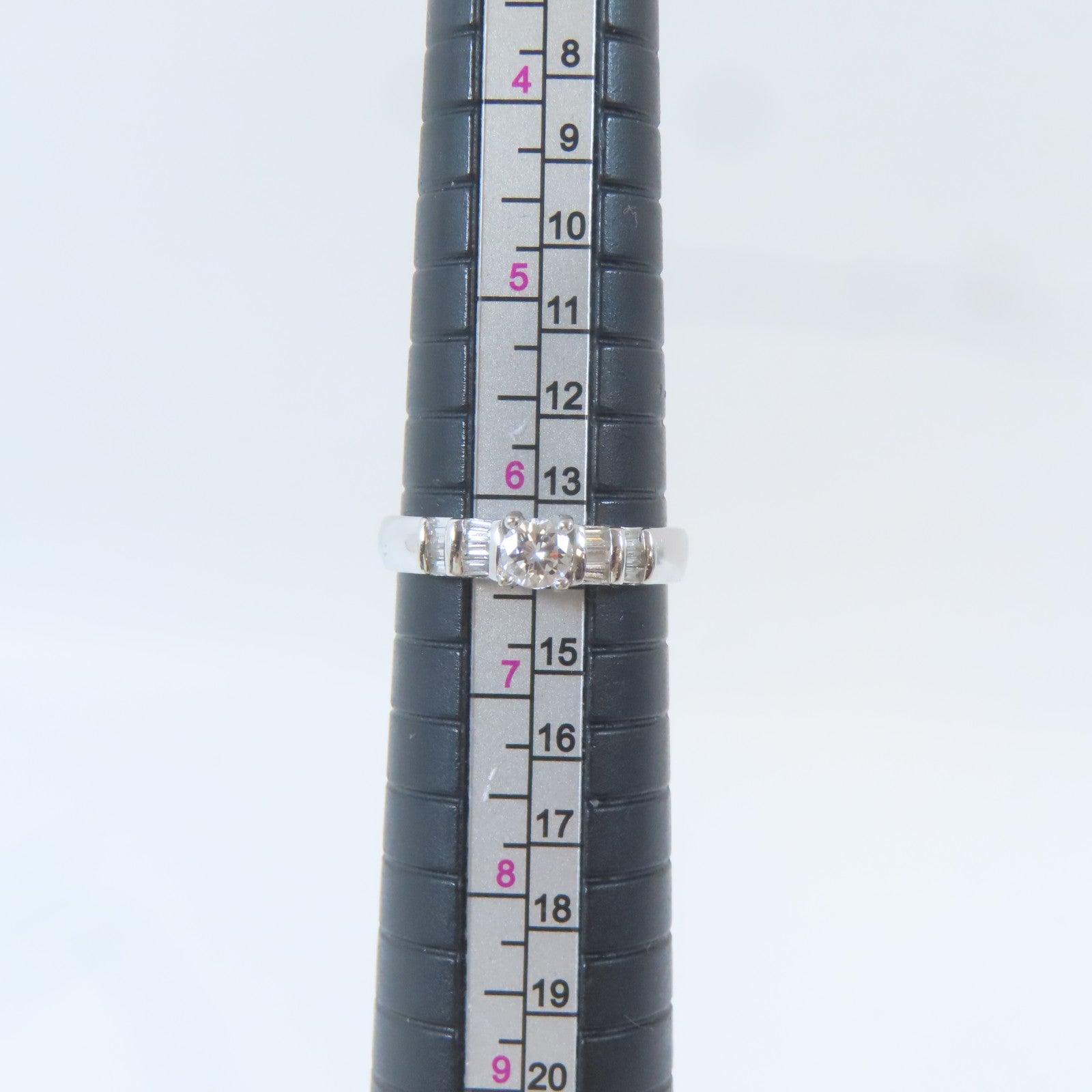 JEWELRY 18K白金Diamond Ring 0.25ct/0.21ct鑽石戒指US#6.25