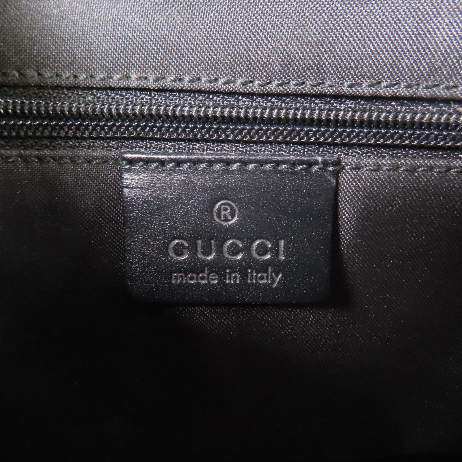 GUCCI 帆布/牛皮皮革Hand Bag肩背袋黑色/棕色