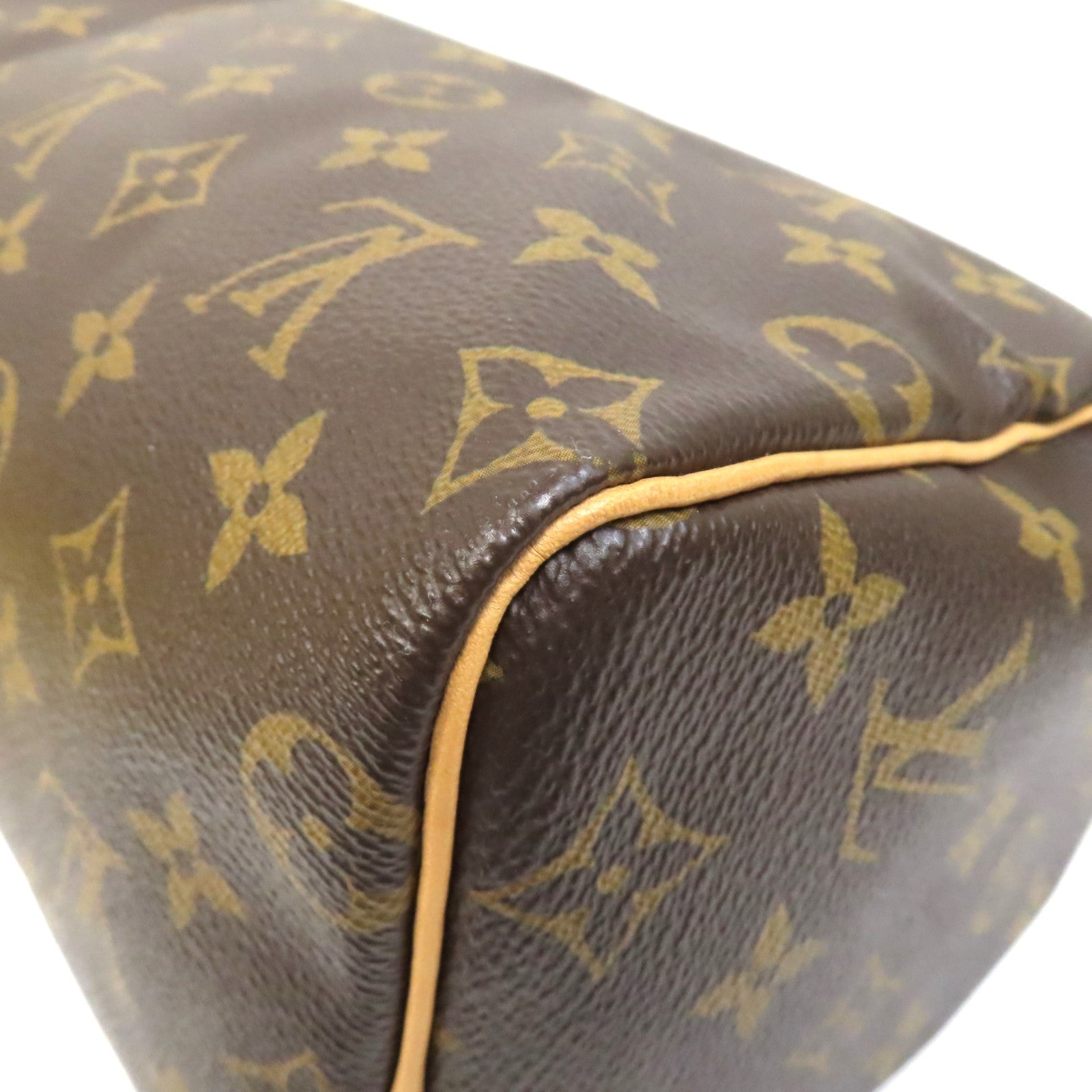 LOUIS VUITTON Monogram Speedy 25金扣手挽袋啡色