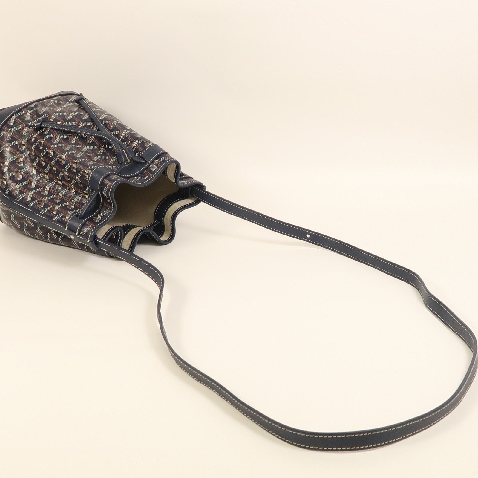 GOYARD 塗層帆布Petit Flot Bucket銀扣肩背袋