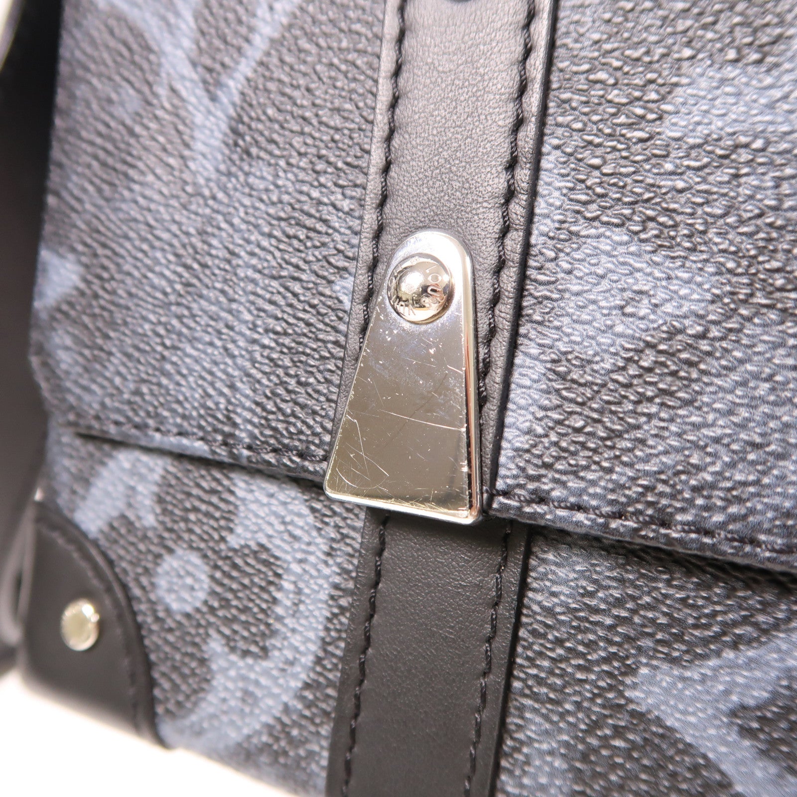 LOUIS VUITTON Monogram Pastel Noir Pastel Trunk銀扣肩背袋