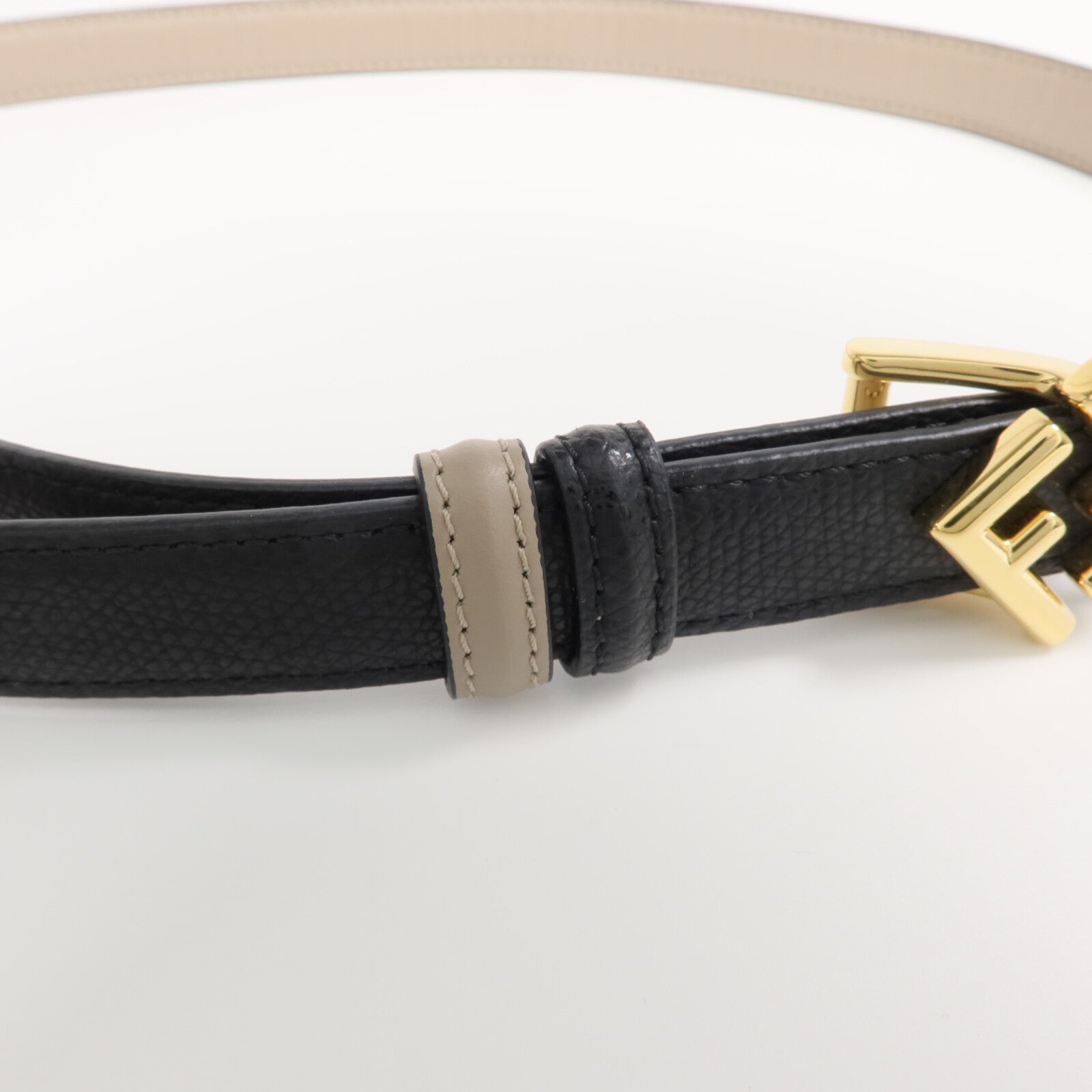 FENDI 牛皮皮革FF Diamonds Belt金扣皮帶