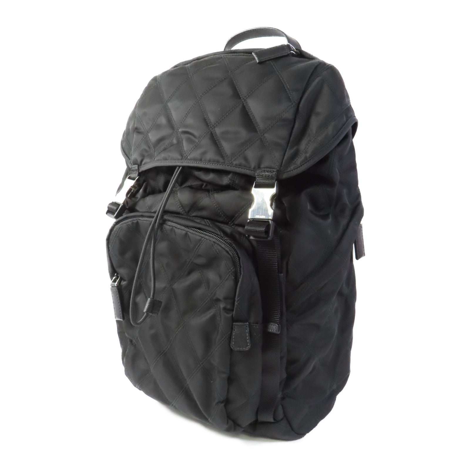 PRADA 尼龍Backpack銀扣背包