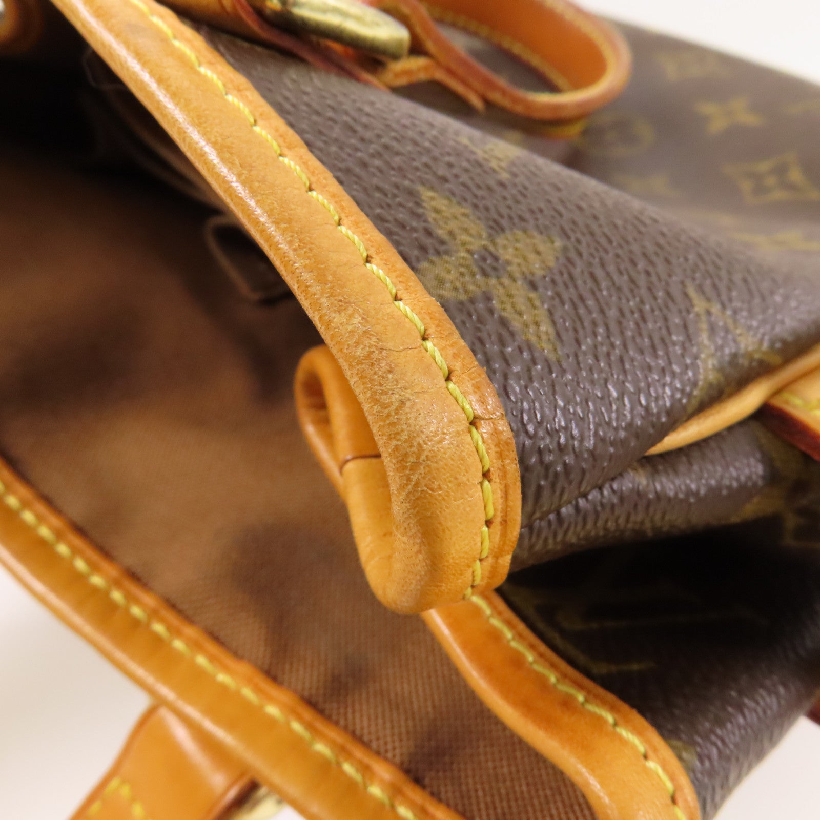 LOUIS VUITTON Monogram Batignolles金扣手挽袋棕色