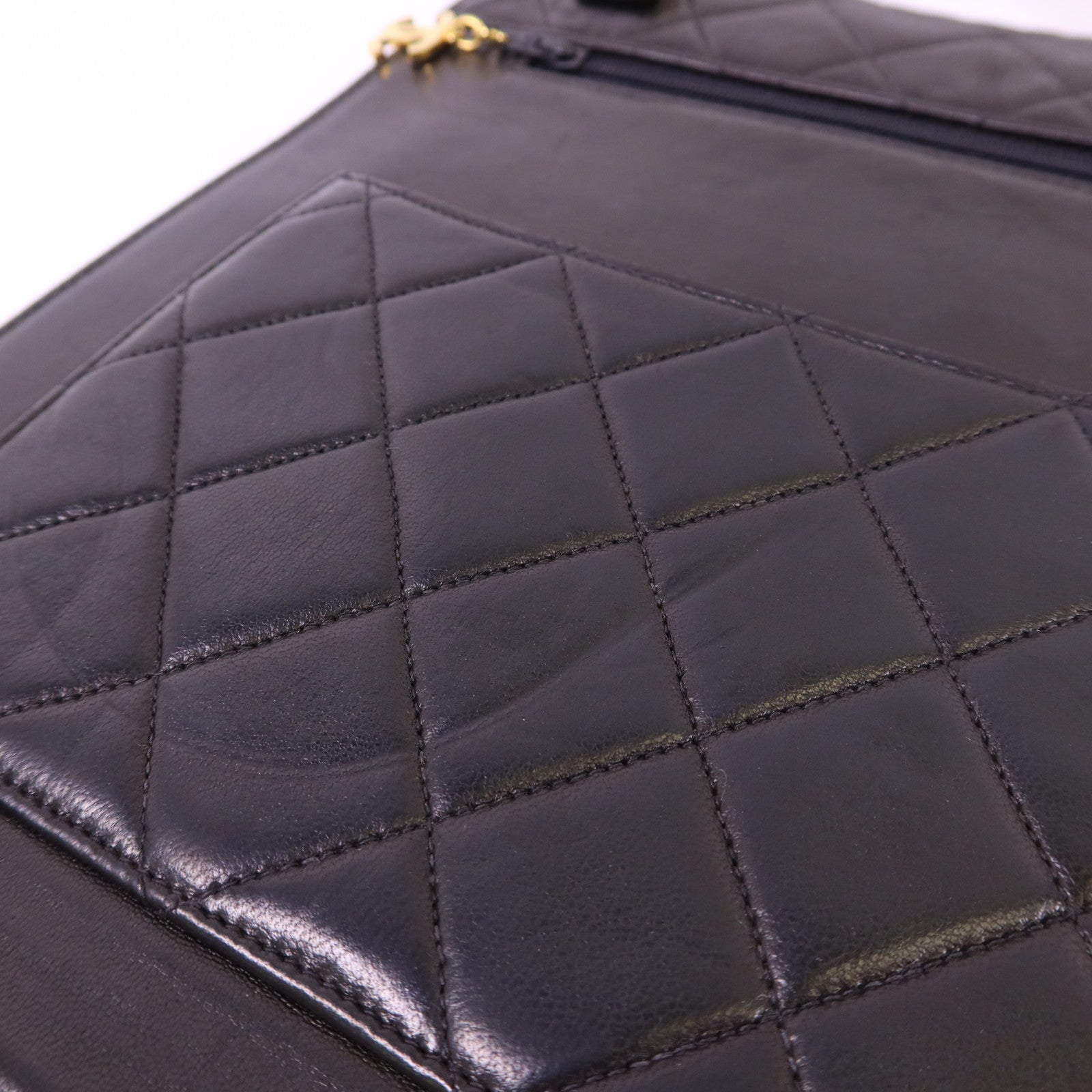 CHANEL 牛皮皮革Vintage Shoulder Bag金扣肩背袋