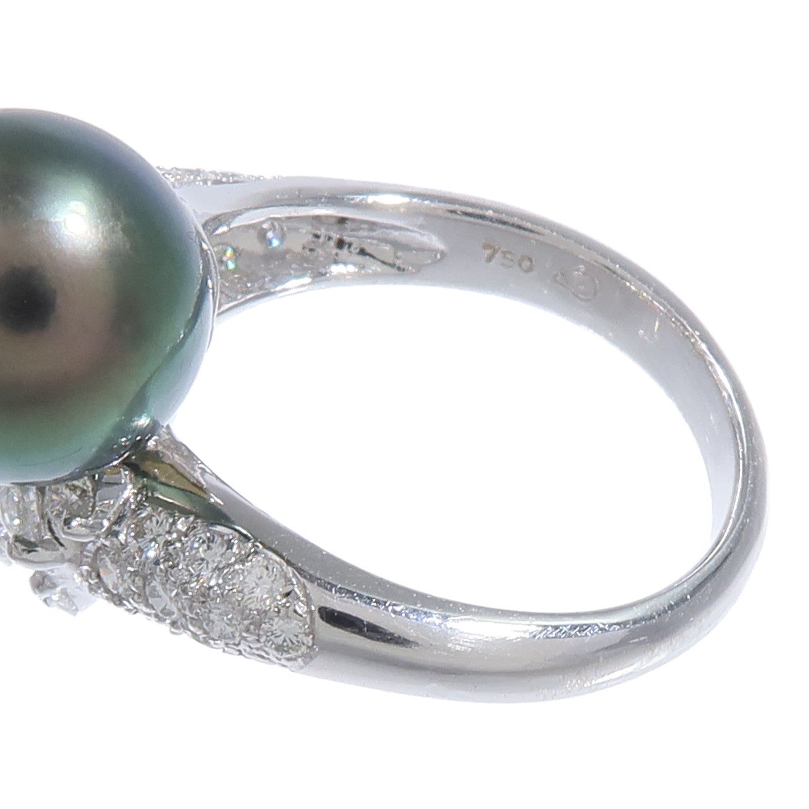 JEWELRY 18K白金Pearl Diamond Ring珍珠/鑽石戒指
