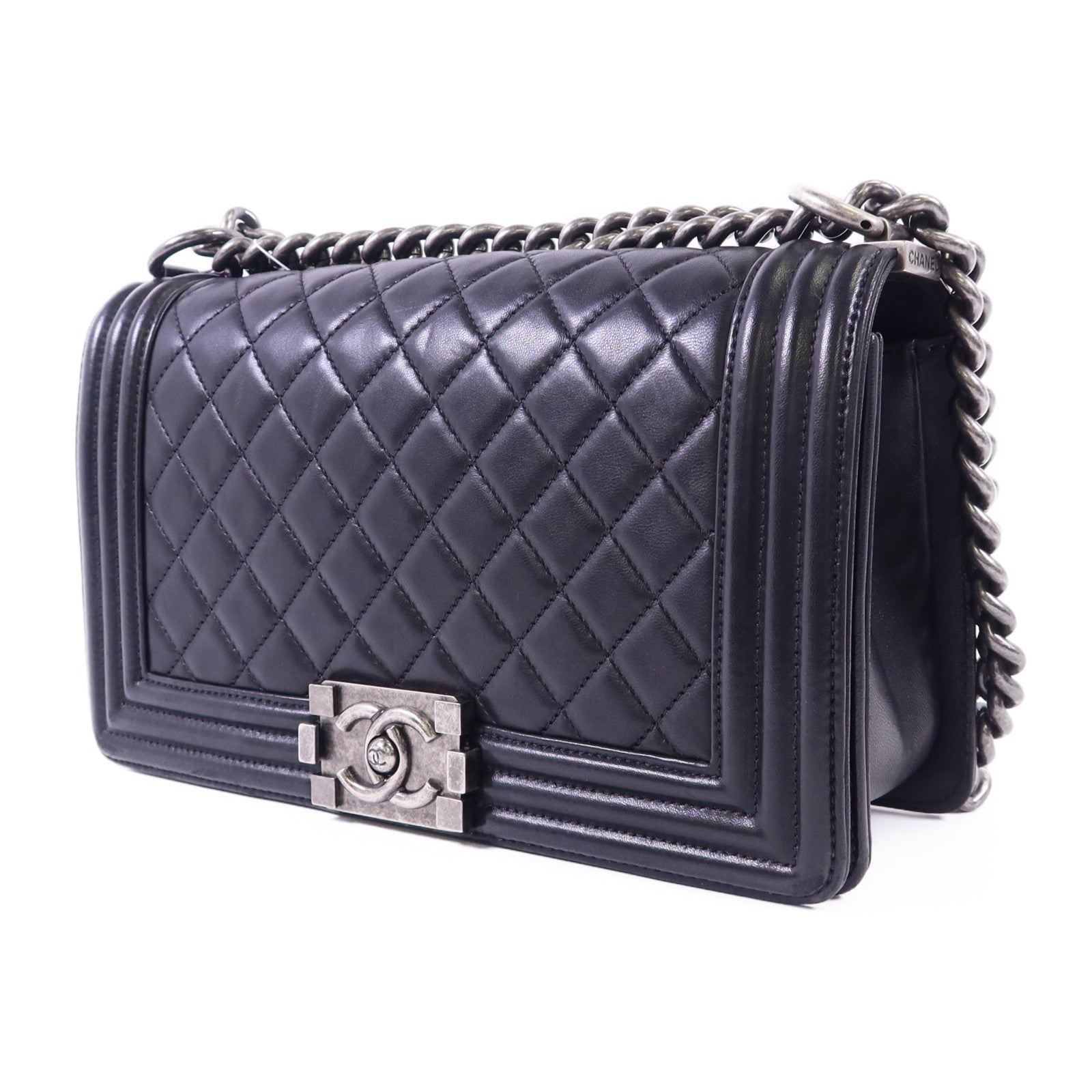 CHANEL 【激減優惠】牛皮皮革Boy 25鏈帶肩背袋