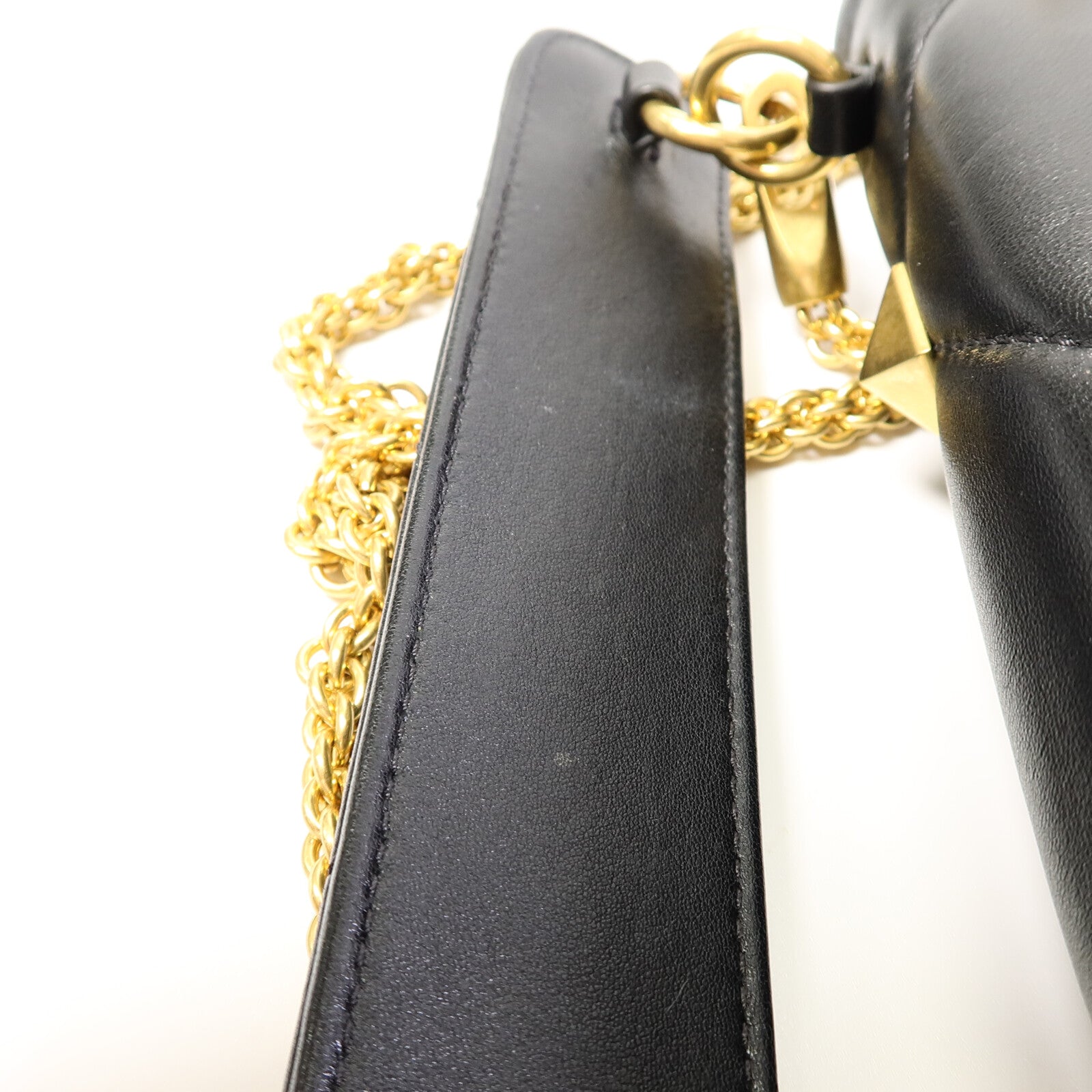 Valentino 羊皮皮革Garavani Roman Stud鏈帶手挽肩背兩用袋