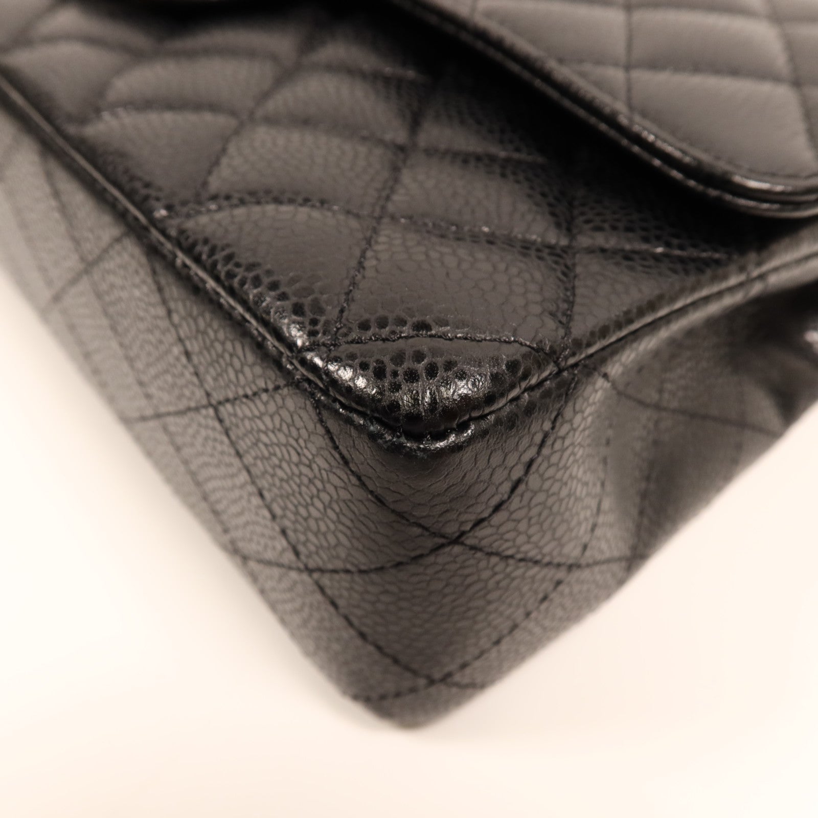 CHANEL 牛皮皮革Classic 25銀扣鏈帶肩背袋