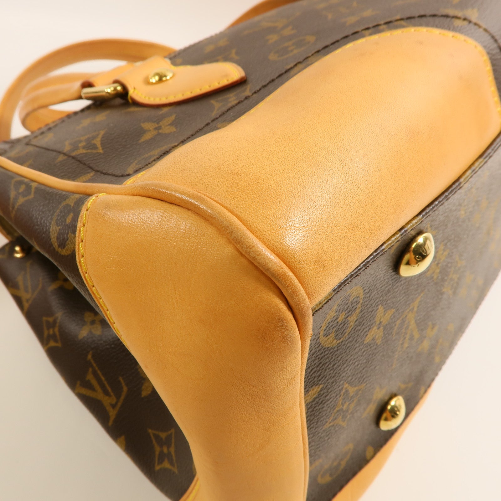 LOUIS VUITTON Monogram Beverly GM金扣手挽袋/肩背袋棕色