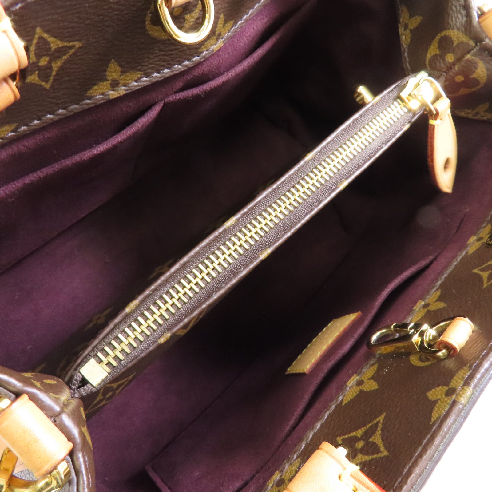 LOUIS VUITTON Monogram Montaigne BB金扣手挽肩背兩用袋啡色