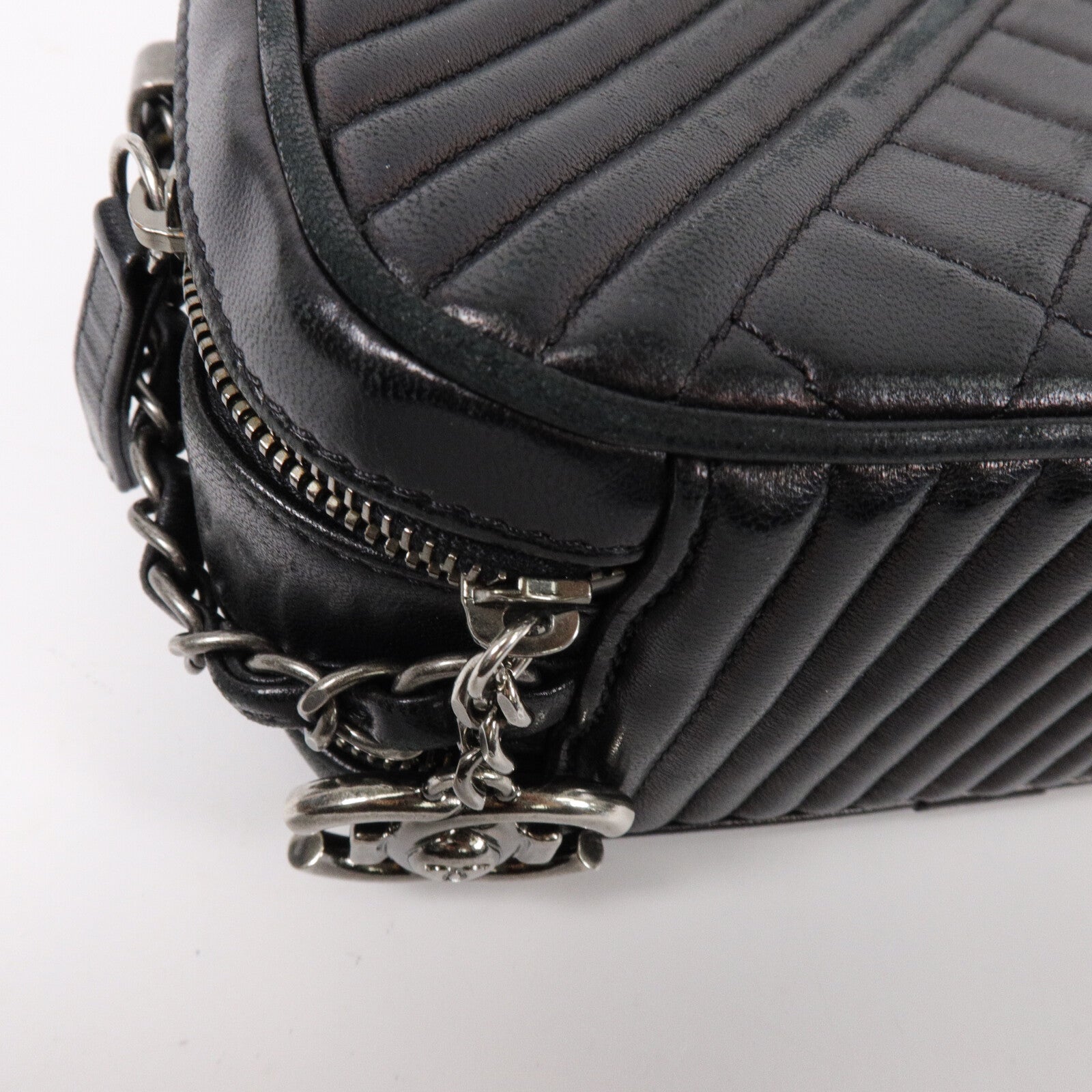 CHANEL 羊皮皮革Chain Shoulder鏈帶肩背袋