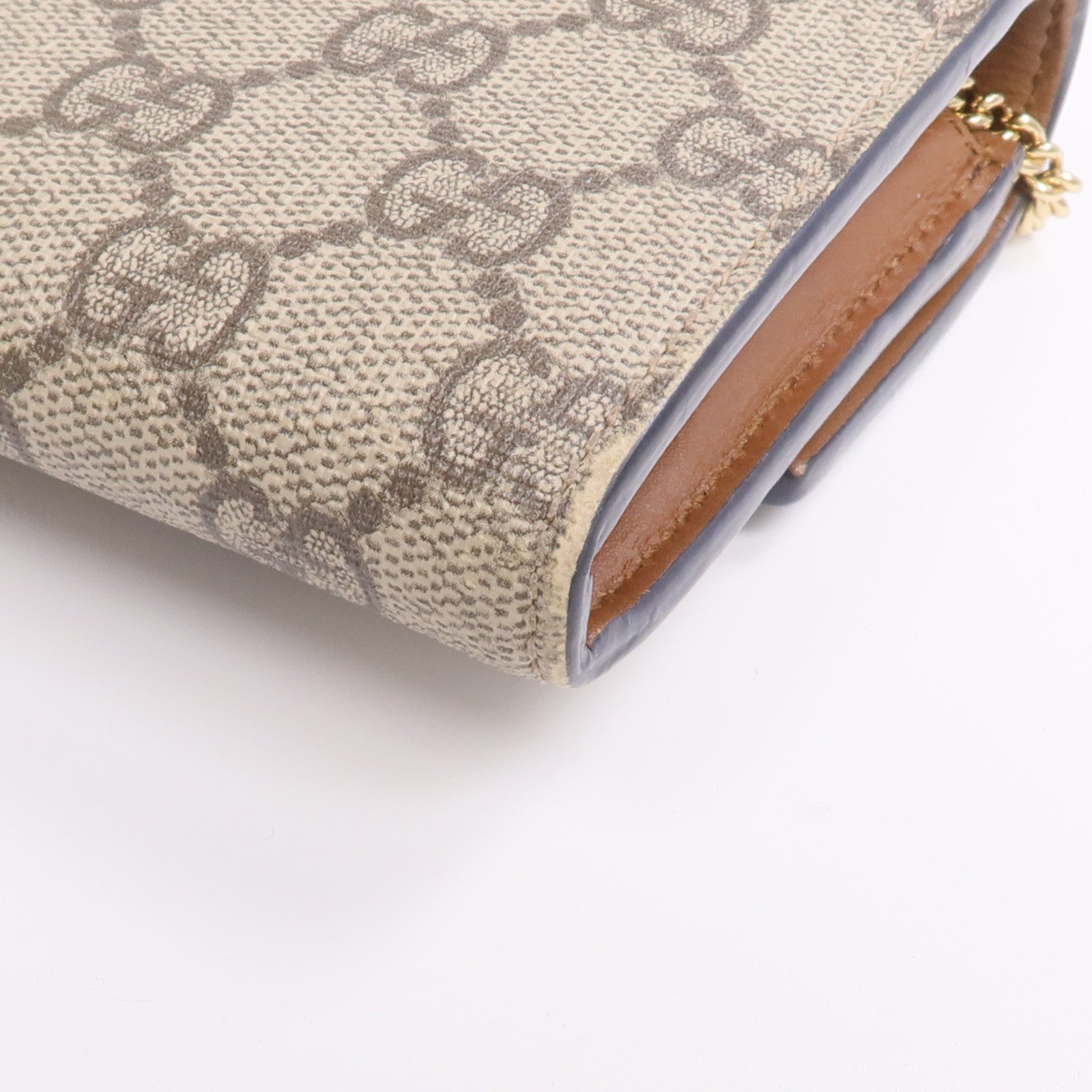 GUCCI 塗層帆布/皮革Padlock Wallet On Chain鏈帶肩背袋