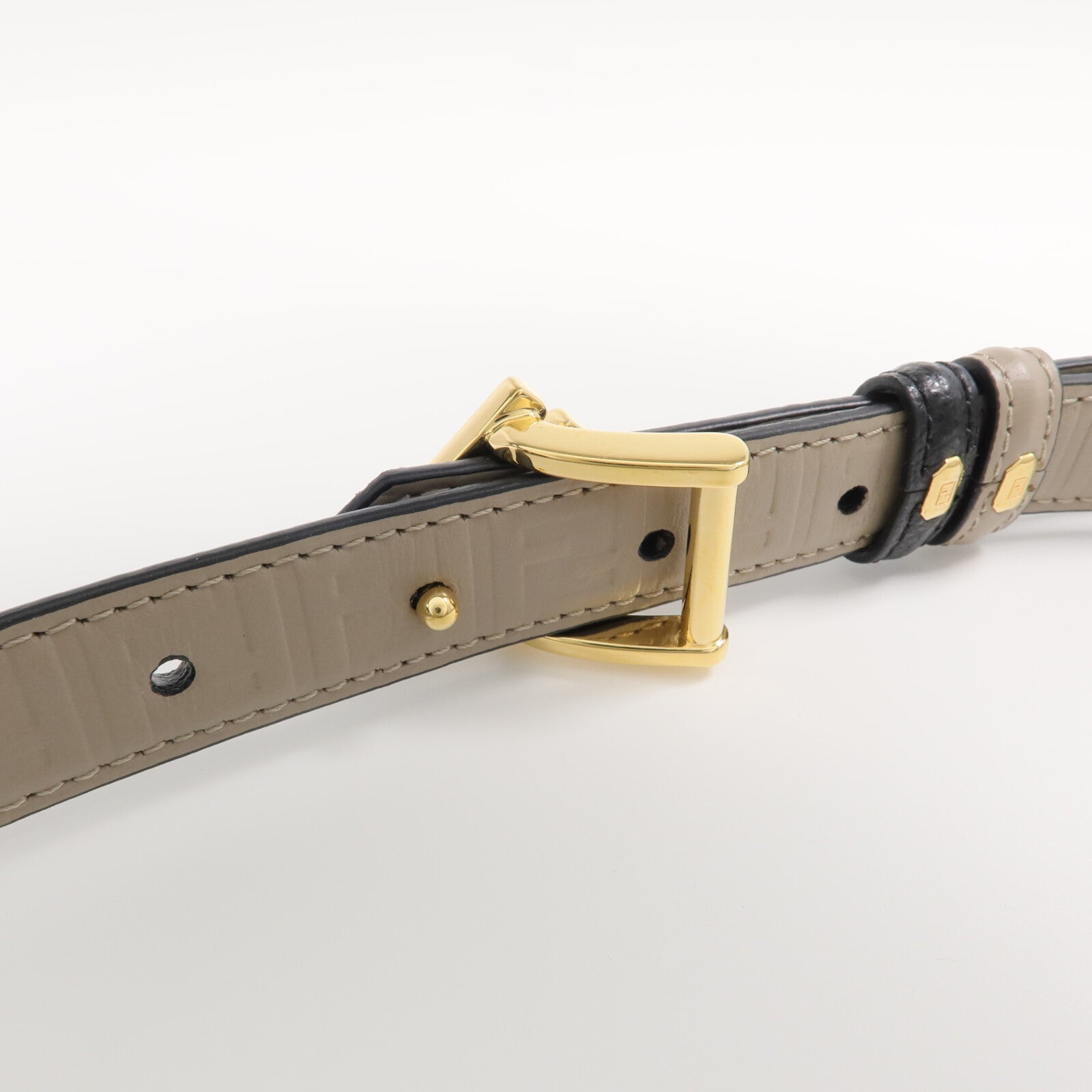 FENDI 牛皮皮革FF Diamonds Belt金扣皮帶
