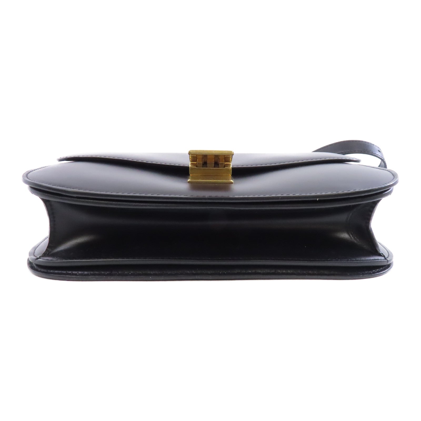 CELINE 牛皮皮革Classic Box金扣肩背袋黑色