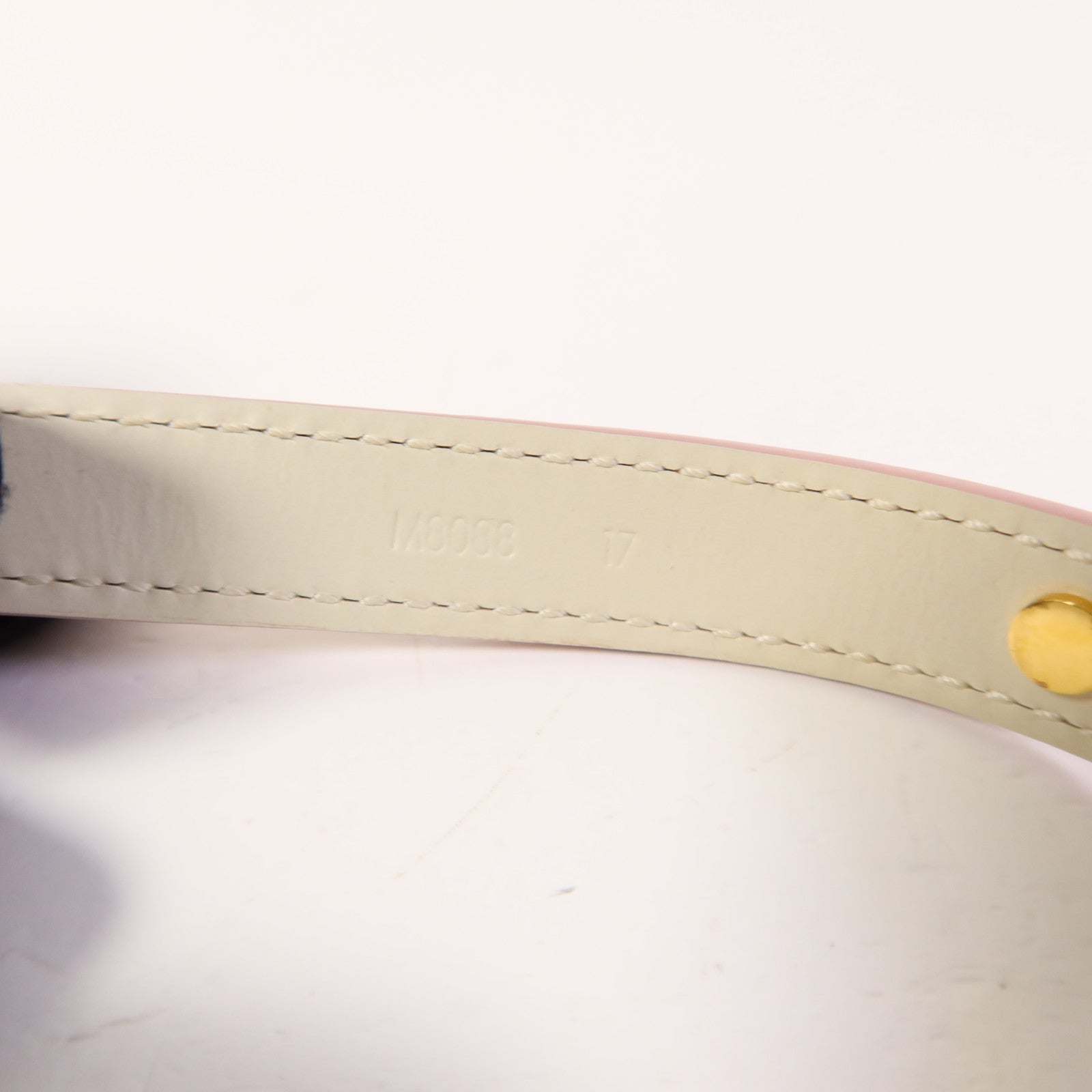 LOUIS VUITTON 牛皮皮革Bracelets金扣手鐲