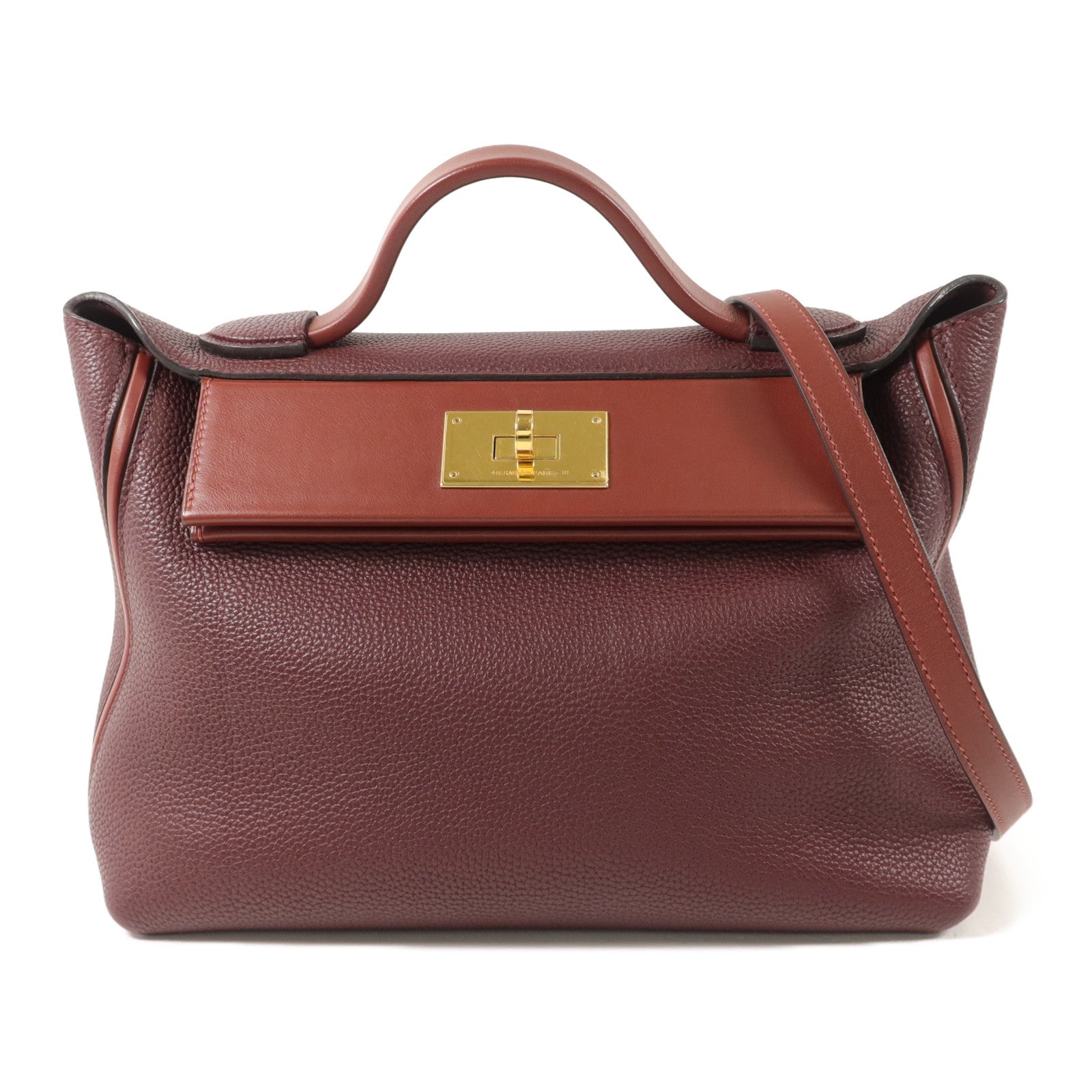 HERMES Clemence皮革24/24 29cm手挽肩背兩用袋
