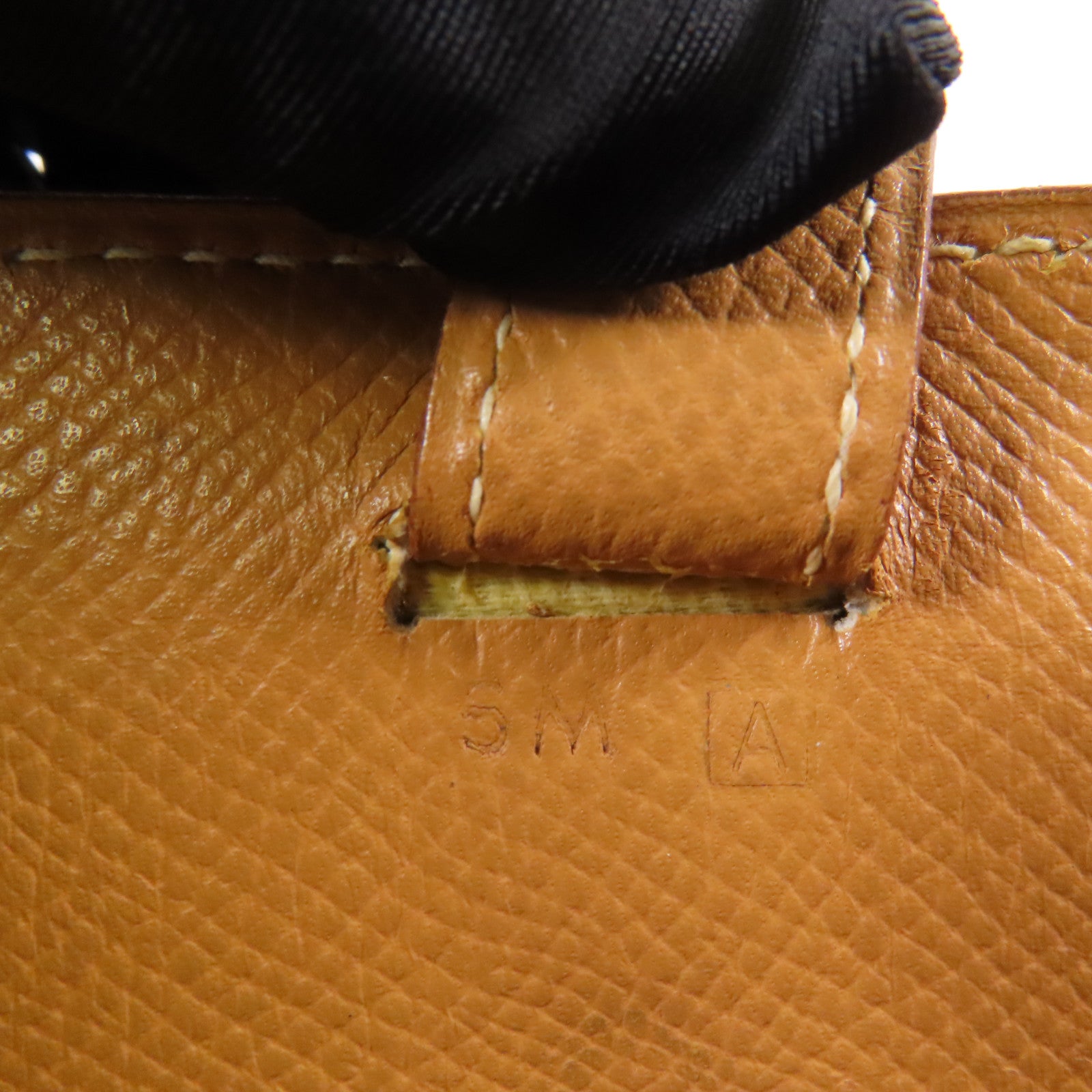 HERMES VGC皮革Sorbonne金扣肩背袋