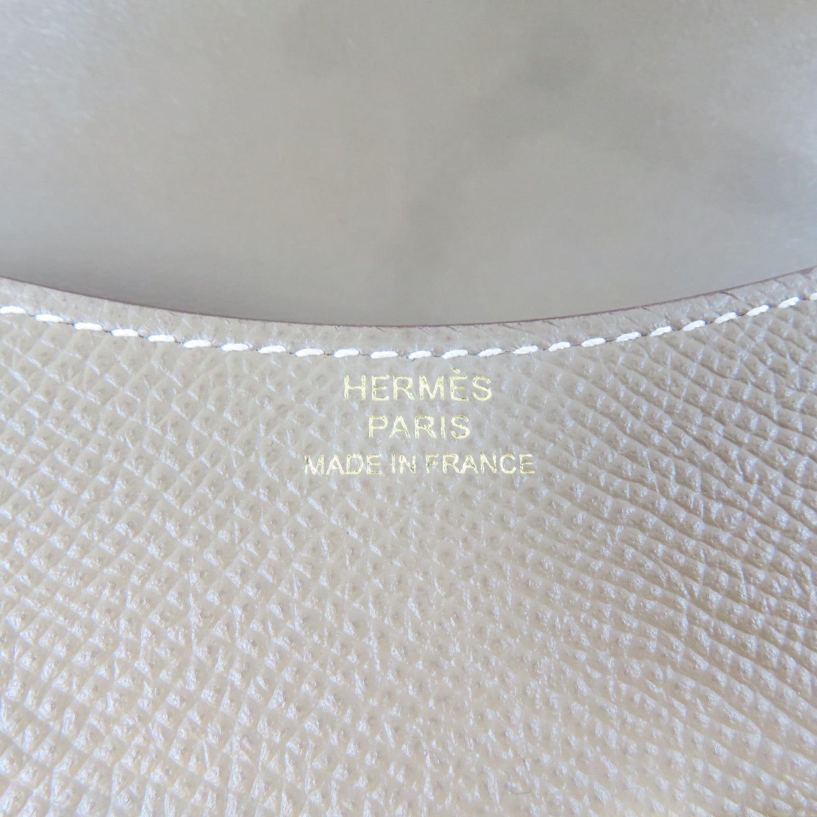 HERMES Epsom皮革Constance Slim Wallet金扣錢包Etoupe/大象灰色