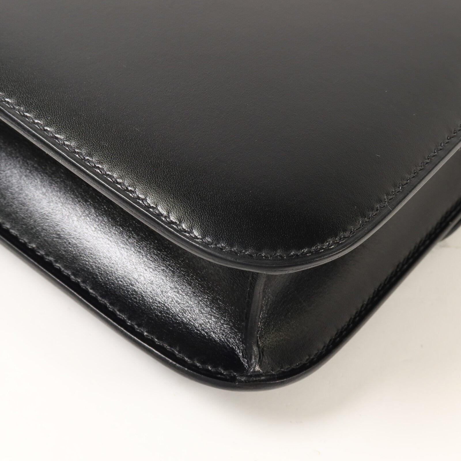 HERMES Box Calf皮革Constance 24肩背袋Noir
