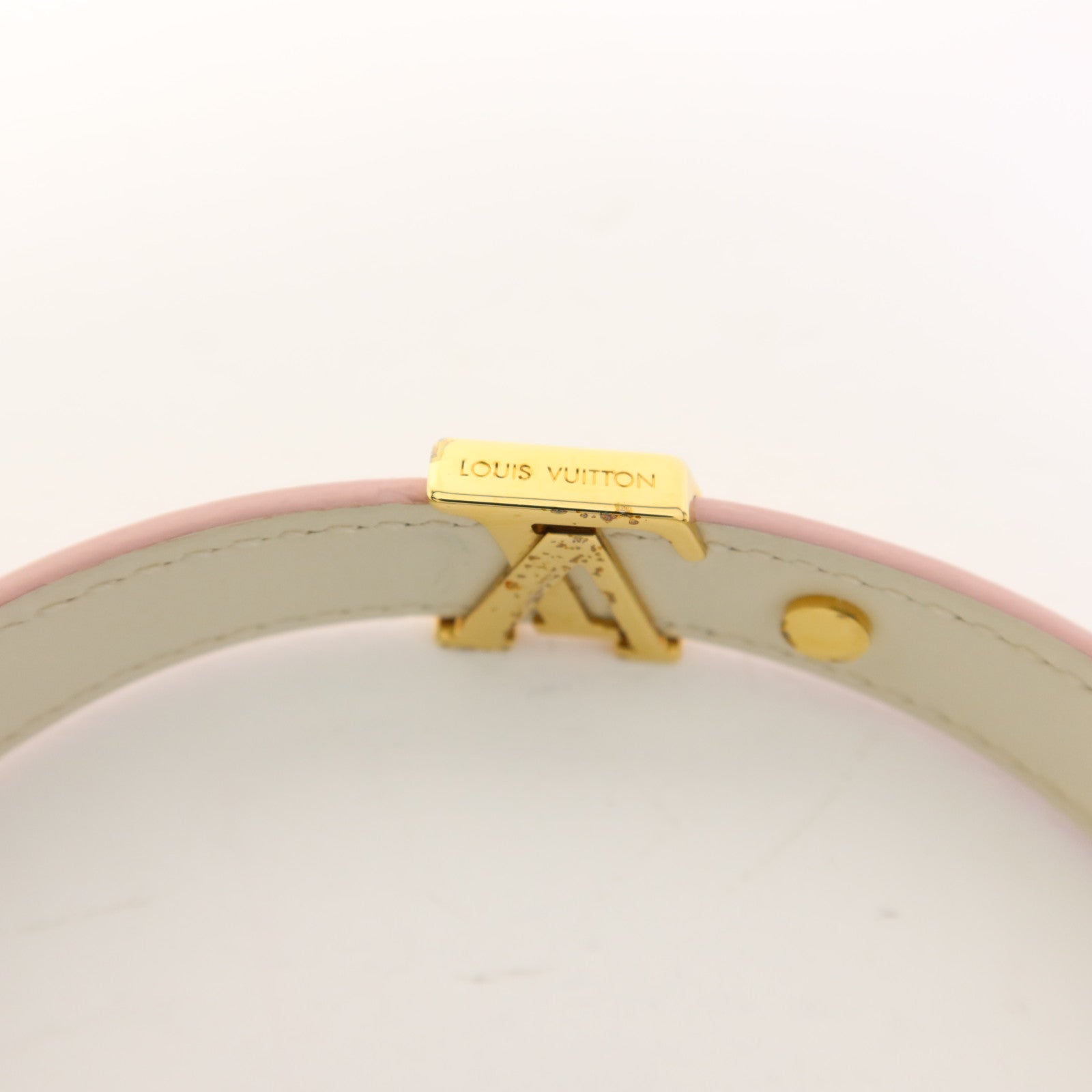 LOUIS VUITTON 牛皮皮革Bracelets金扣手鐲