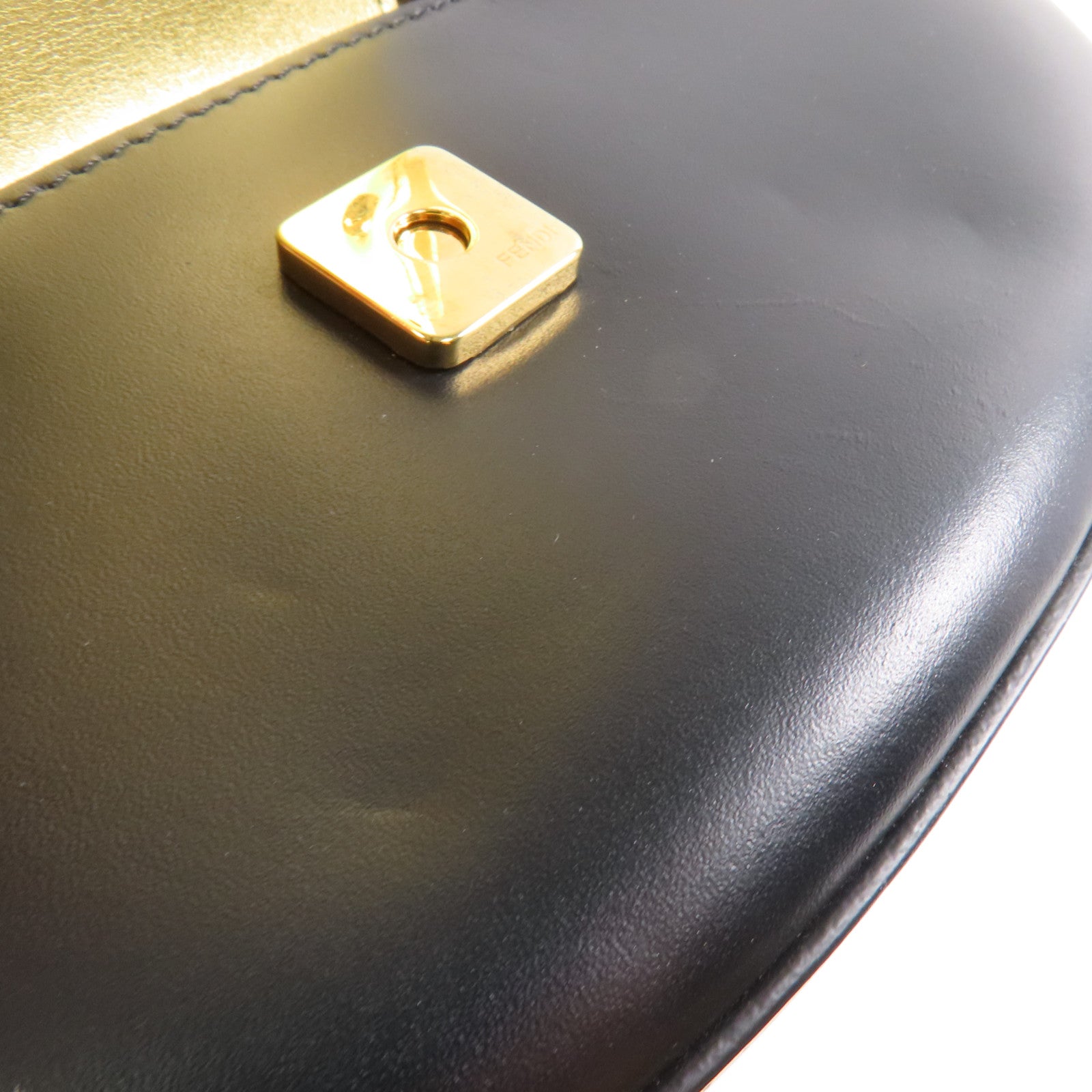 FENDI 牛皮皮革Cookie Hobo Bag金扣肩背袋
