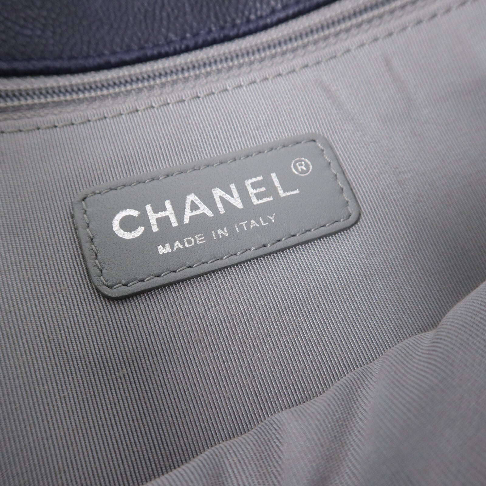 CHANEL 牛皮皮革French Riviera Chain Bag鏈帶肩背袋
