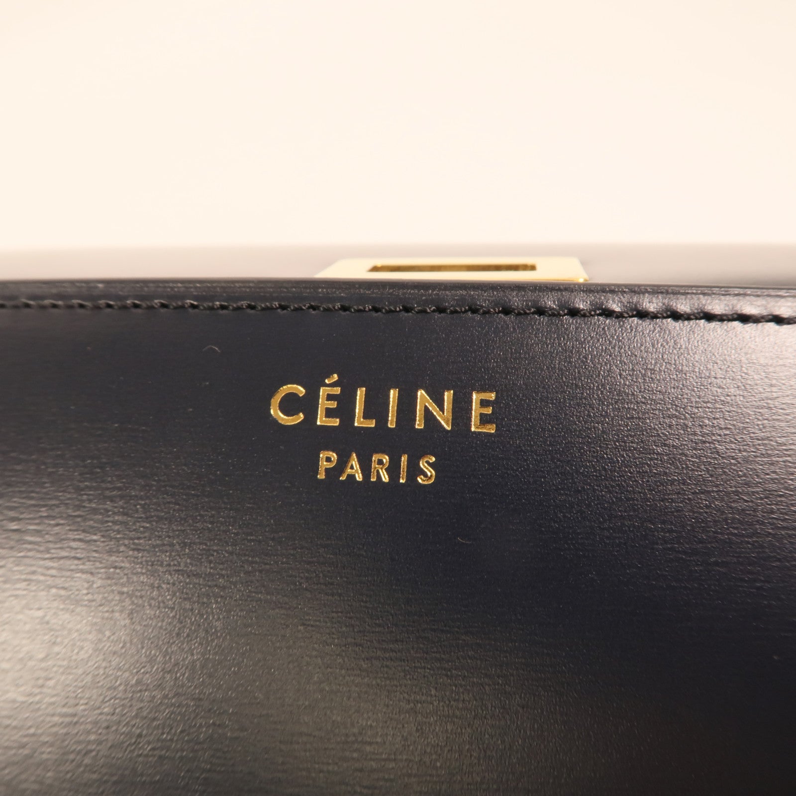 CELINE 牛皮皮革Classic Box Medium金扣肩背袋