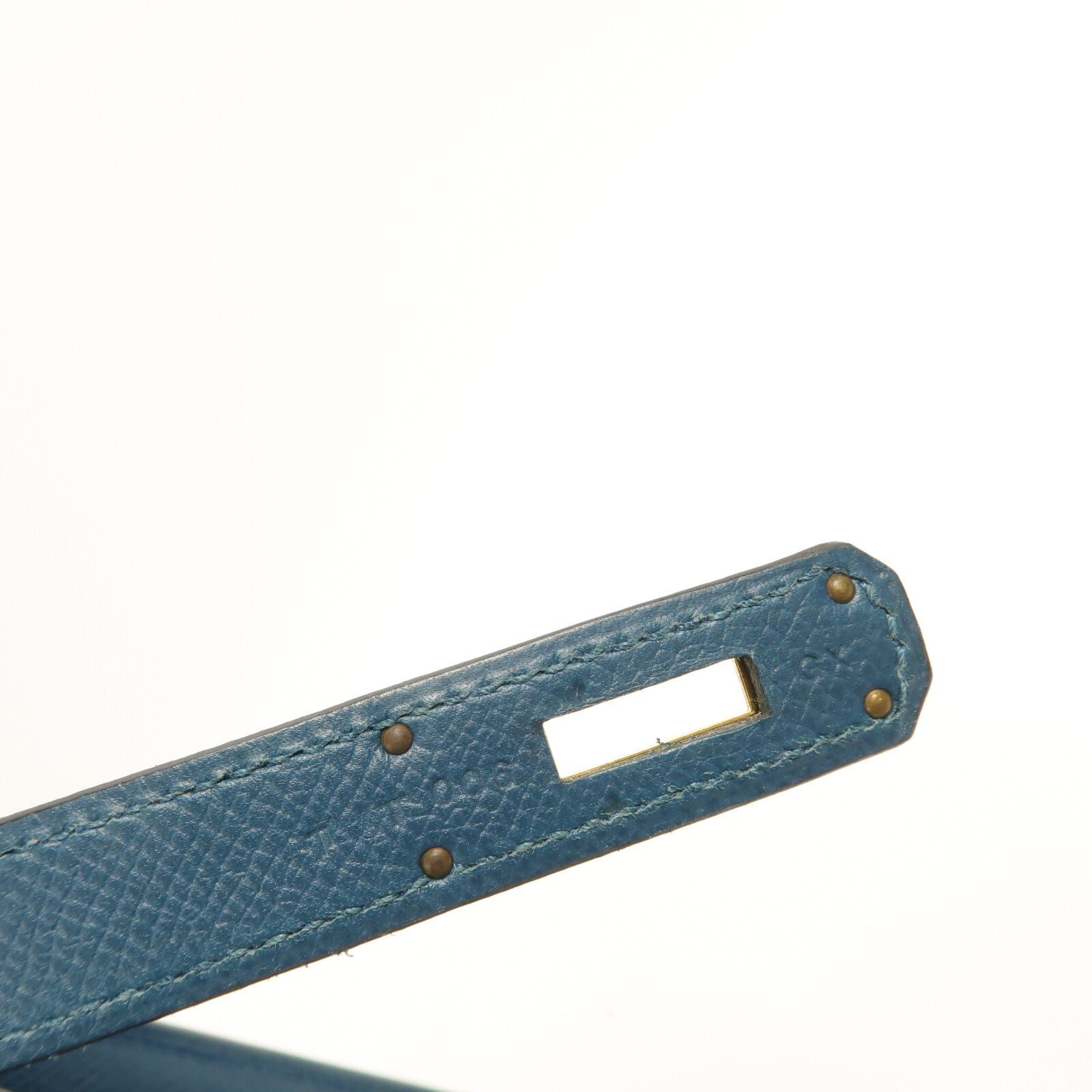 HERMES Epsom皮革Kelly 28手挽肩背兩用袋Bleu Colvert