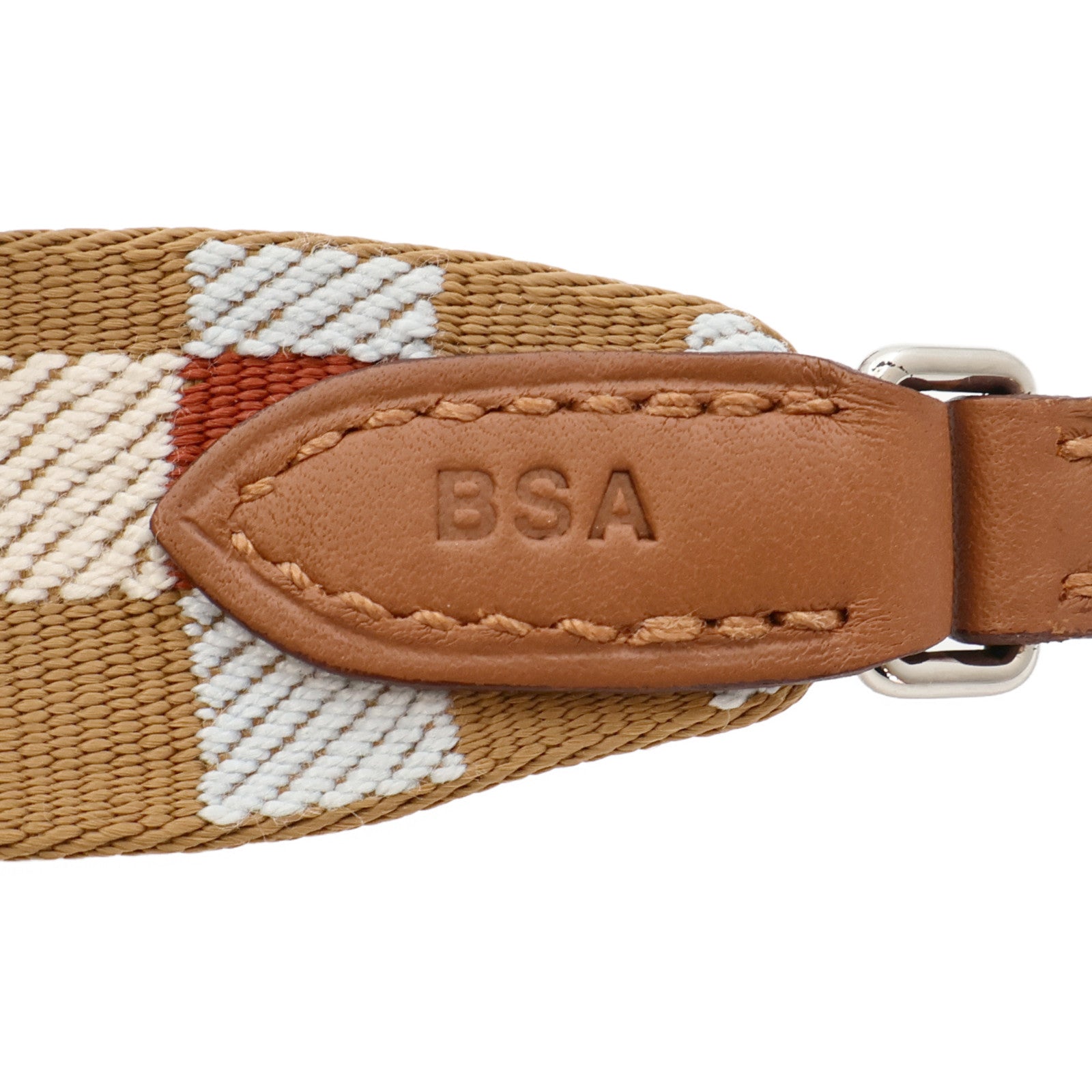 HERMES 帆布/皮革Strap銀扣肩背帶