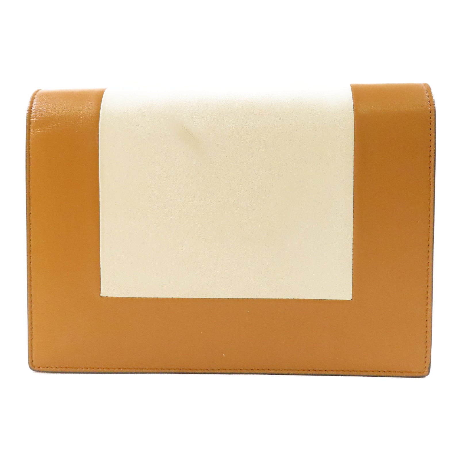 CELINE 【激減優惠】牛皮皮革Frame Wallet On Strap金扣鏈帶肩背袋