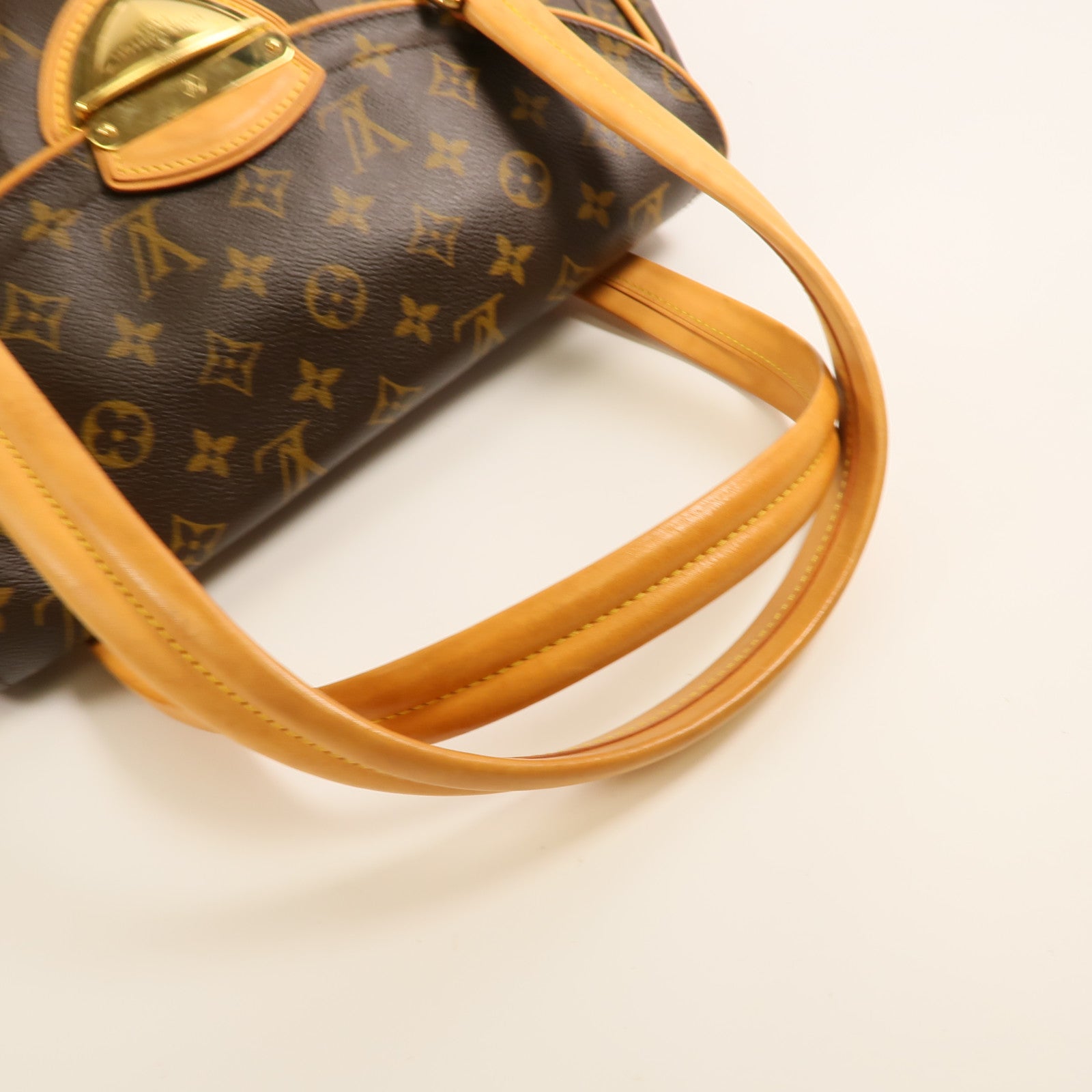 LOUIS VUITTON Monogram Beverly GM金扣手挽袋/肩背袋棕色