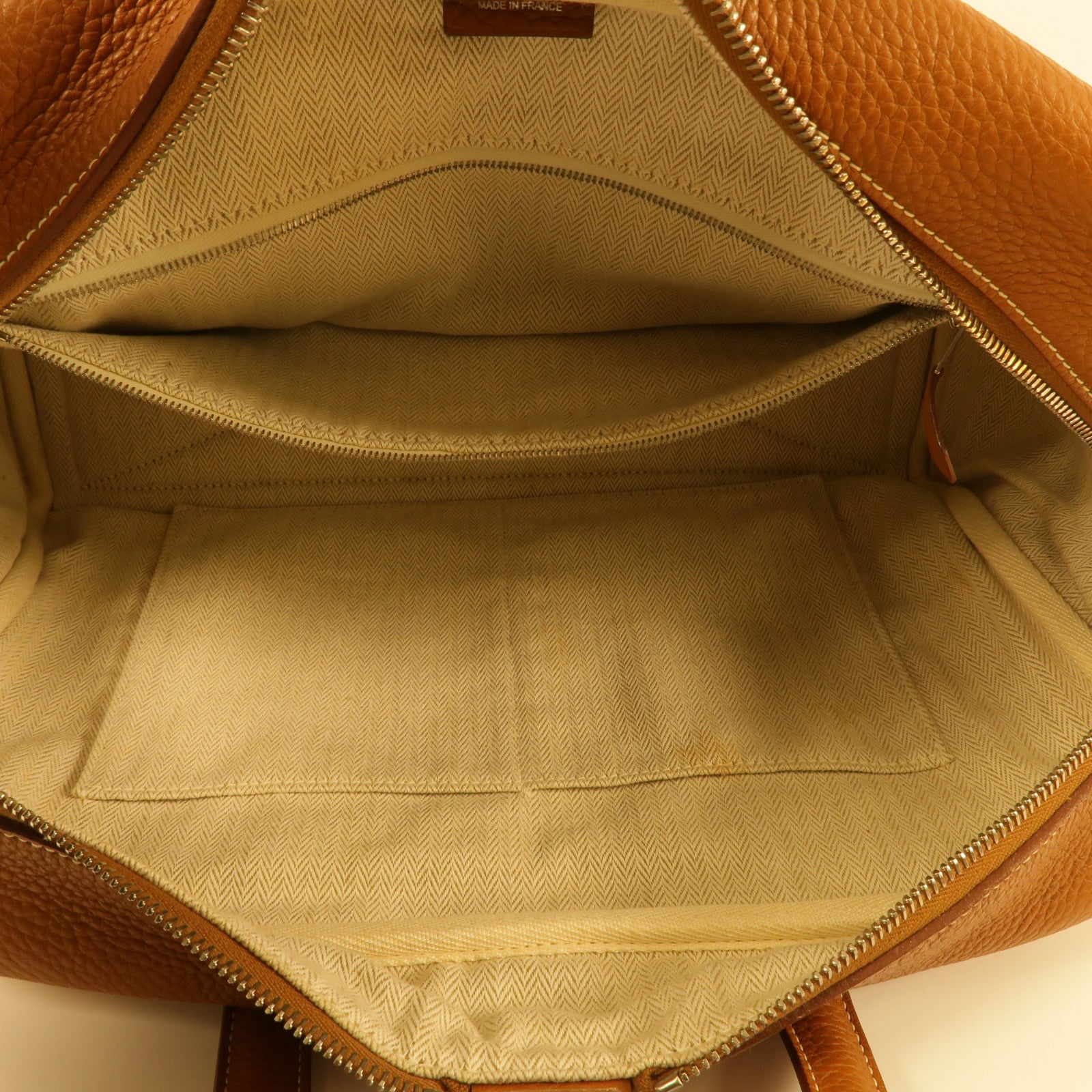 HERMES Clemence皮革Victolia 35手挽肩背兩用袋Gold
