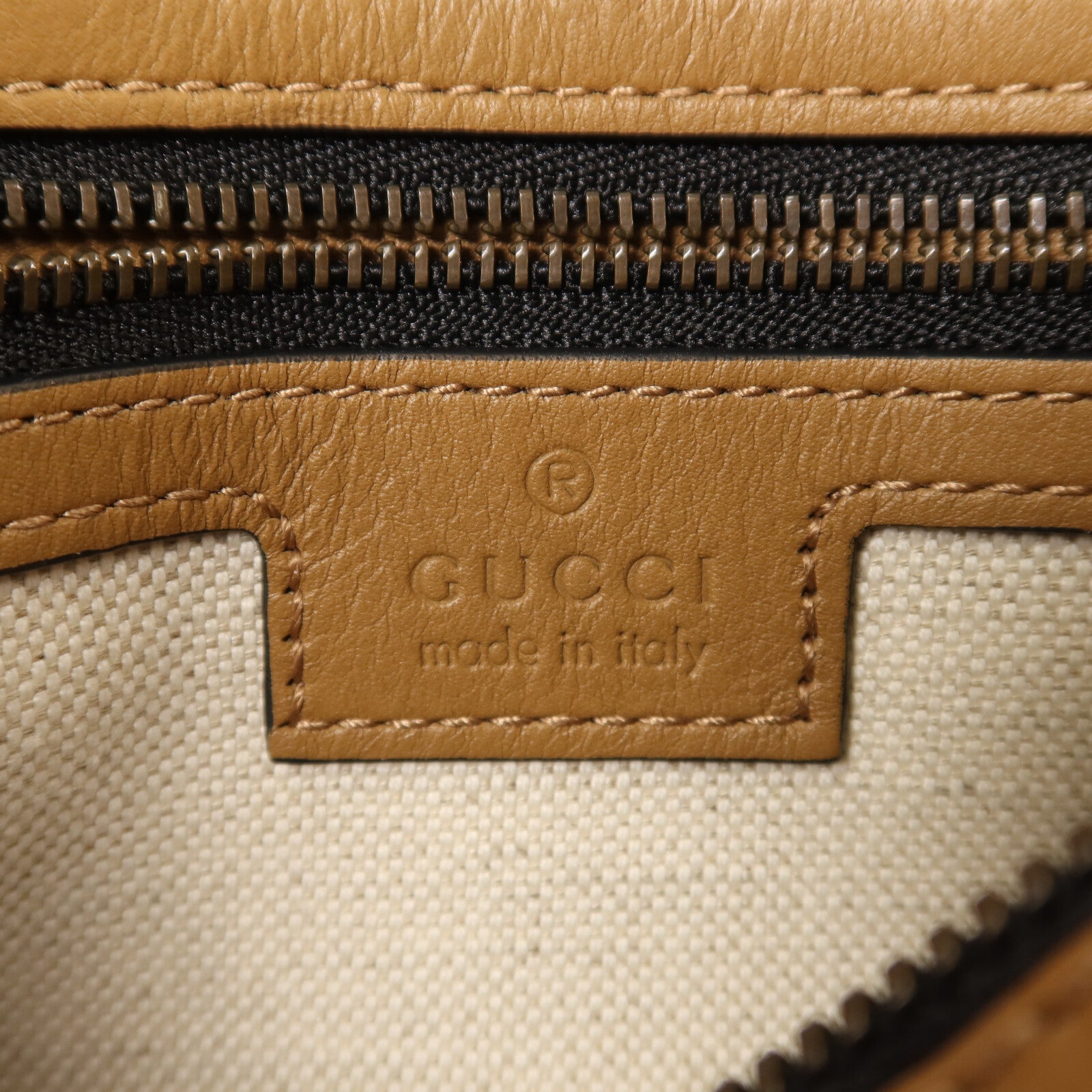 GUCCI 帆布/皮革Mini Top Handle金扣手挽肩背兩用袋