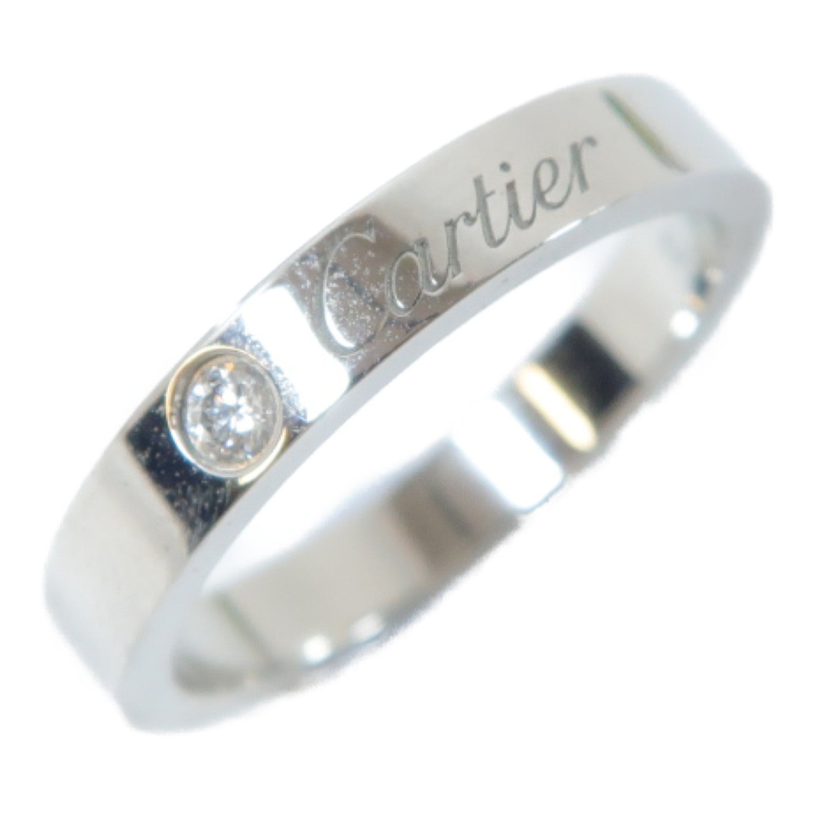 CARTIER PT950鉑金C De Cartier Wedding Ring鑽石戒指US#5.25/Cartier#51