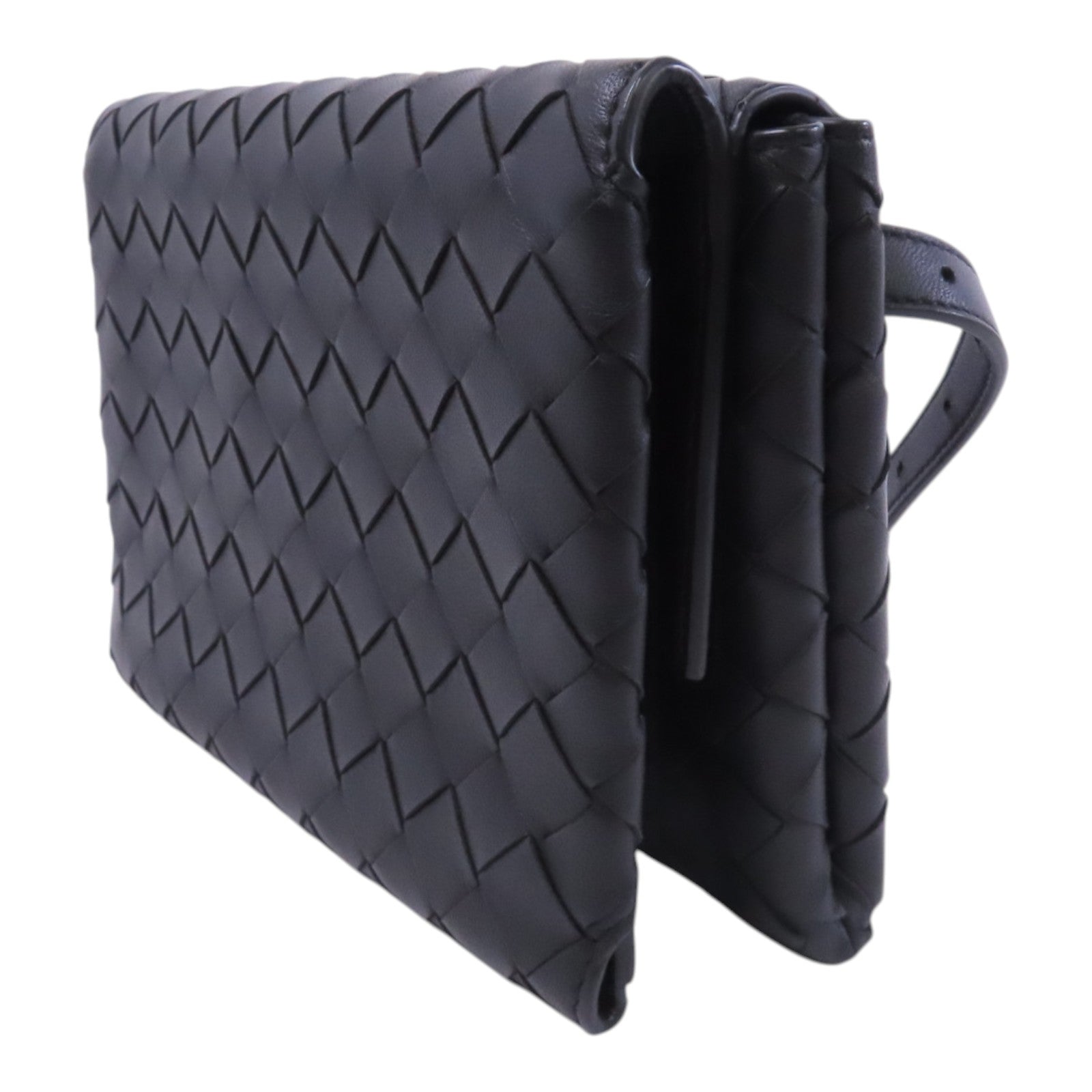 BOTTEGA VENETA 織紋皮革Waist Bag銀扣腰包