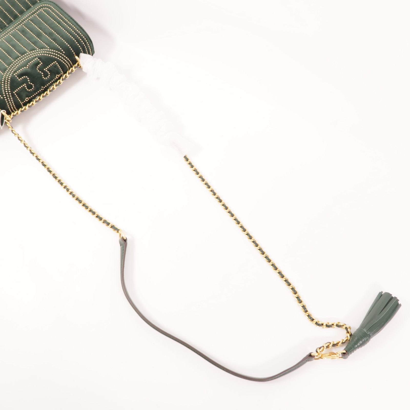 Tory Burch 天鵝絨Fleming Mini Stud金扣肩背袋