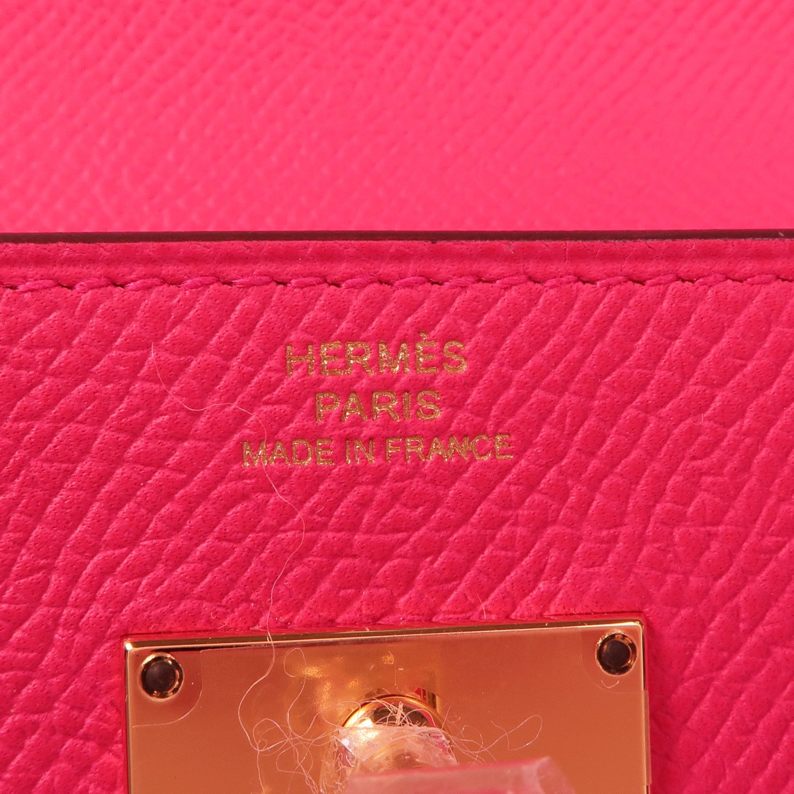 HERMES Epsom皮革Kelly Wallet金扣長錢包I6 Rose Extreme