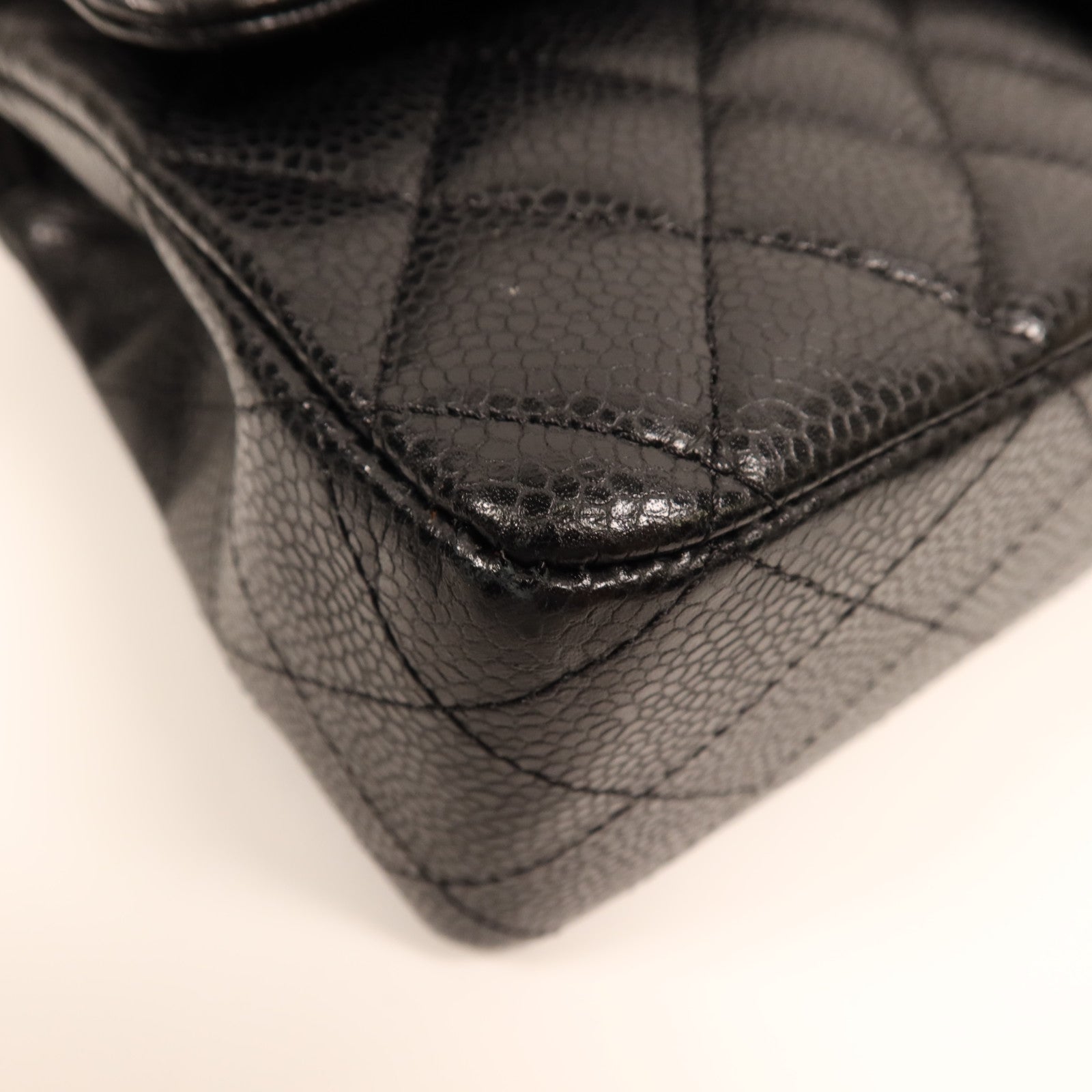 CHANEL 牛皮皮革Classic 25銀扣鏈帶肩背袋